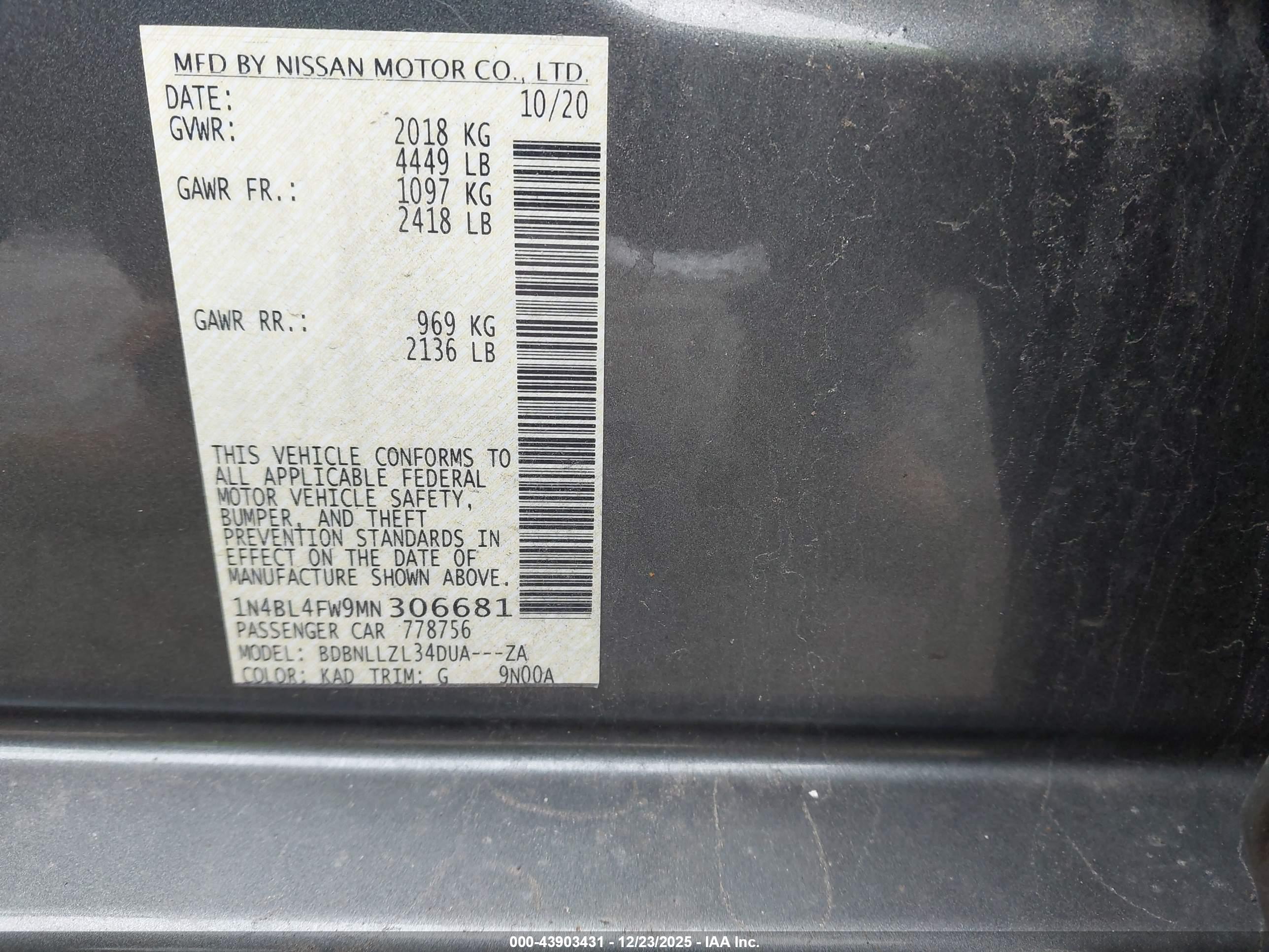 NISSAN ALTIMA image 9
