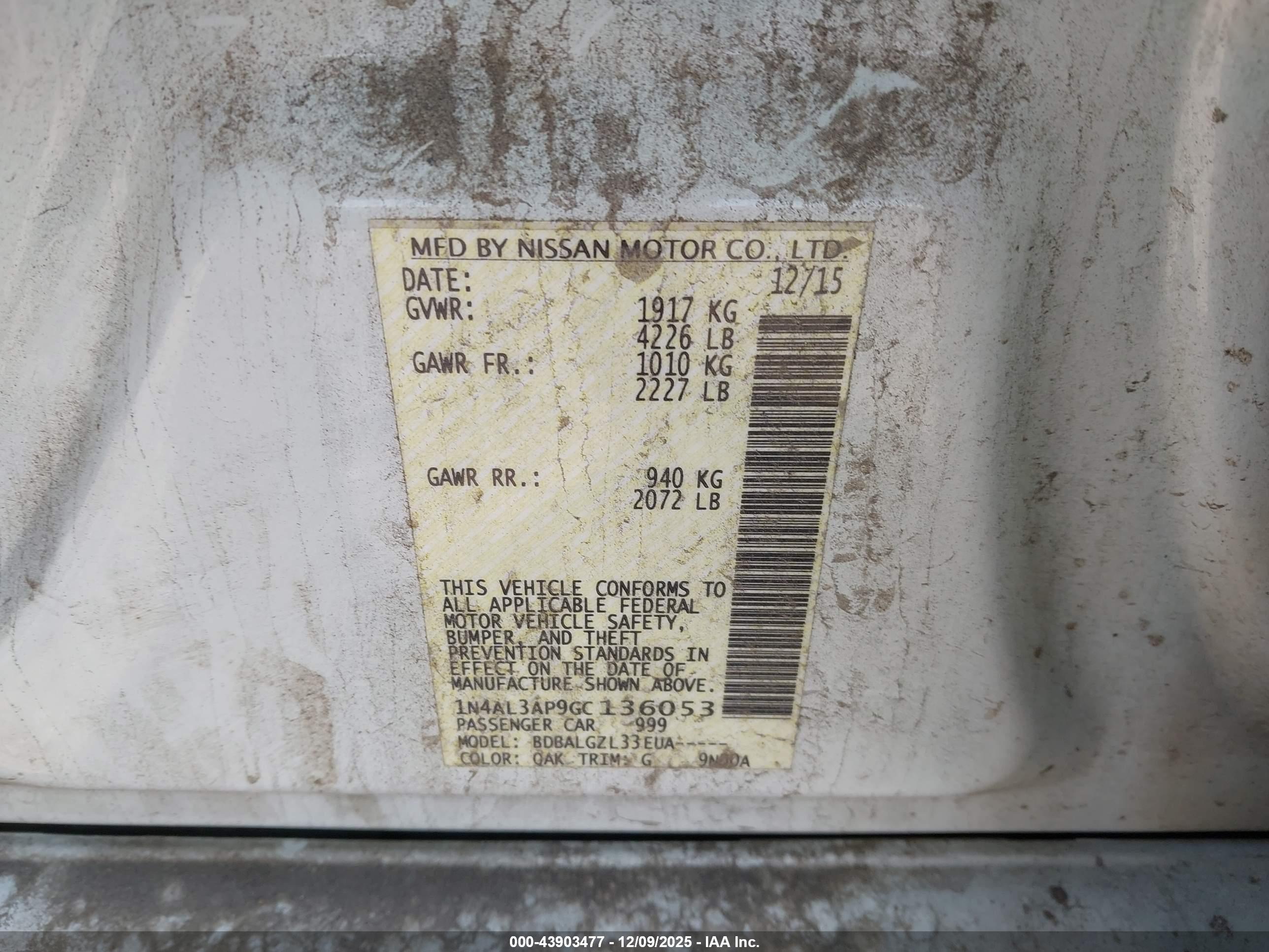 NISSAN ALTIMA image 9