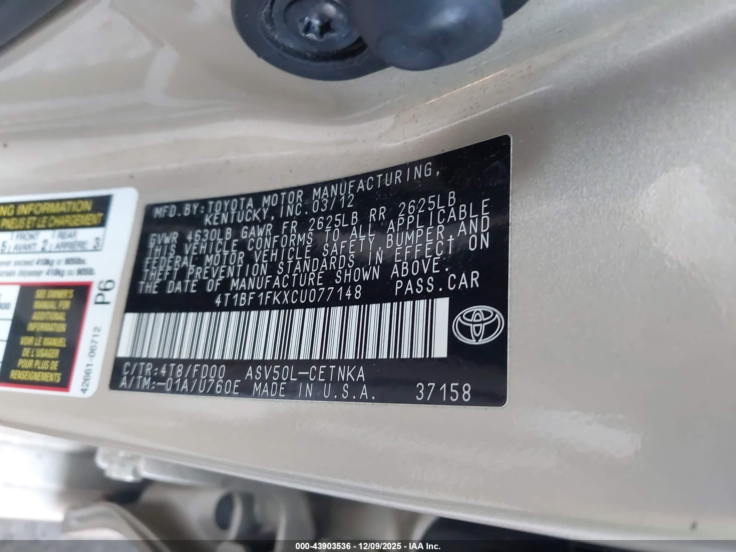 TOYOTA CAMRY image 9