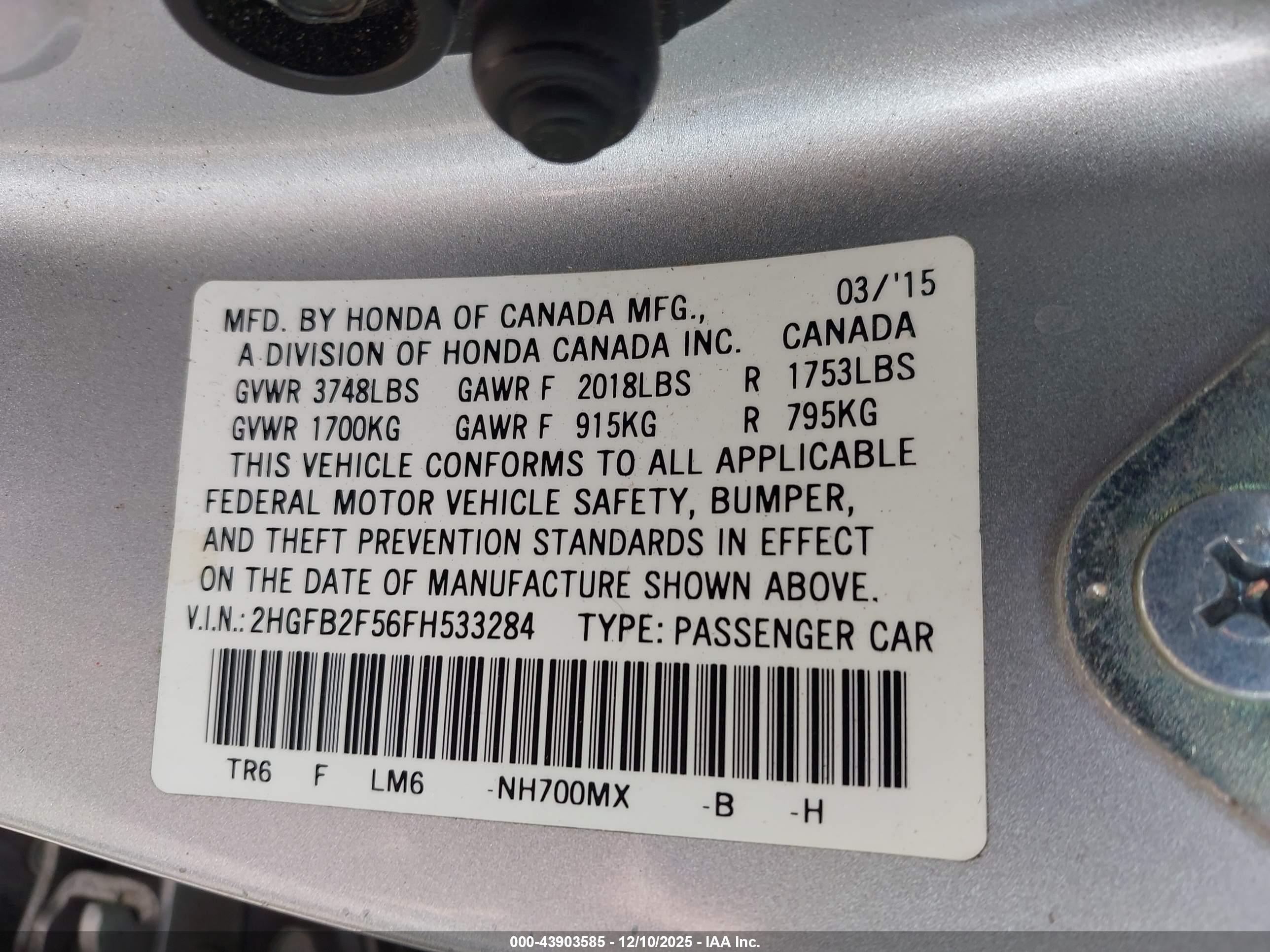 HONDA CIVIC image 9