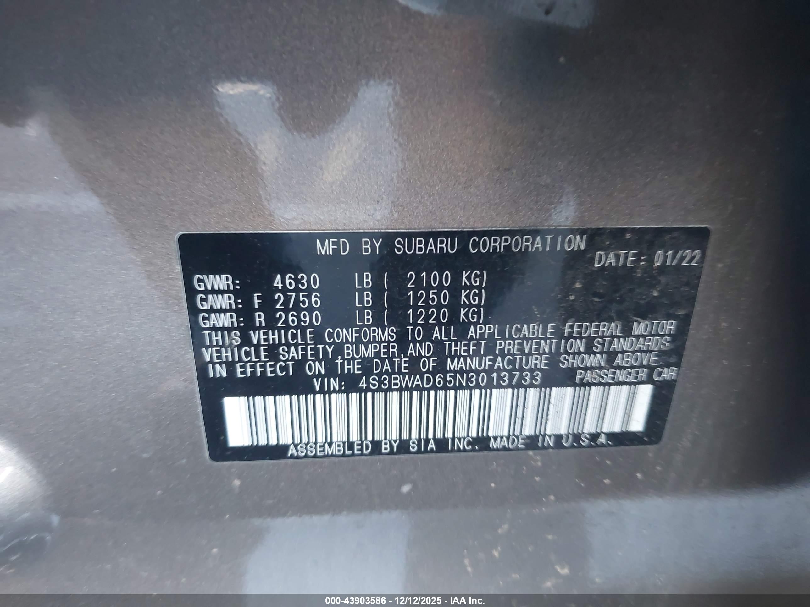 SUBARU LEGACY image 9