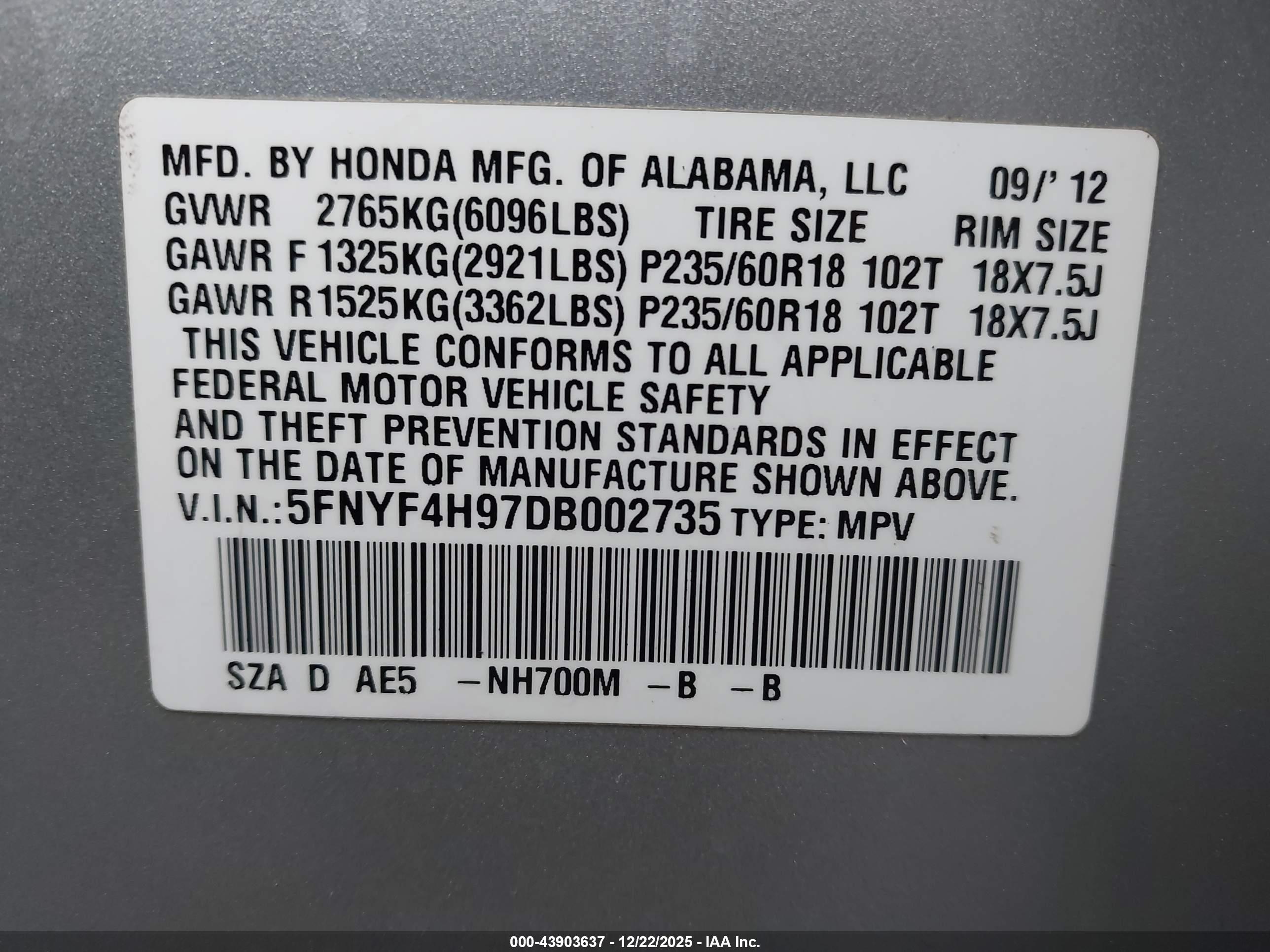 HONDA PILOT image 9