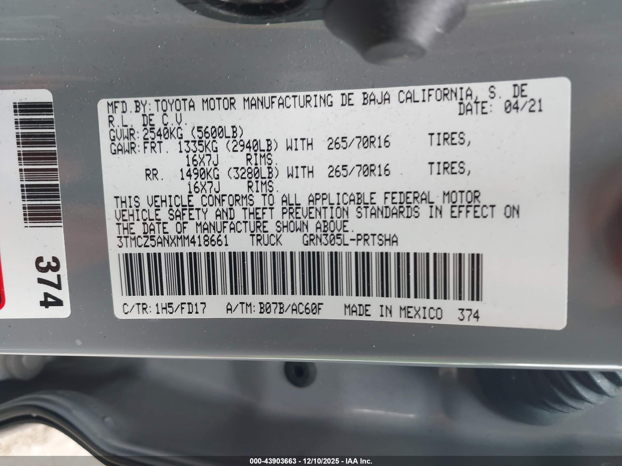 TOYOTA TACOMA image 9