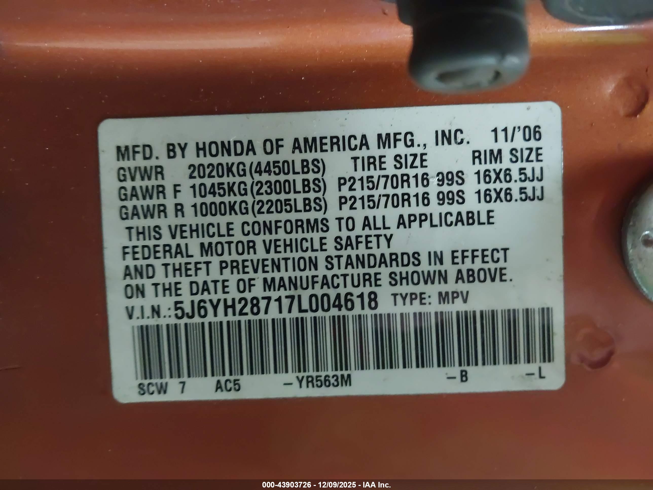 HONDA ELEMENT image 9