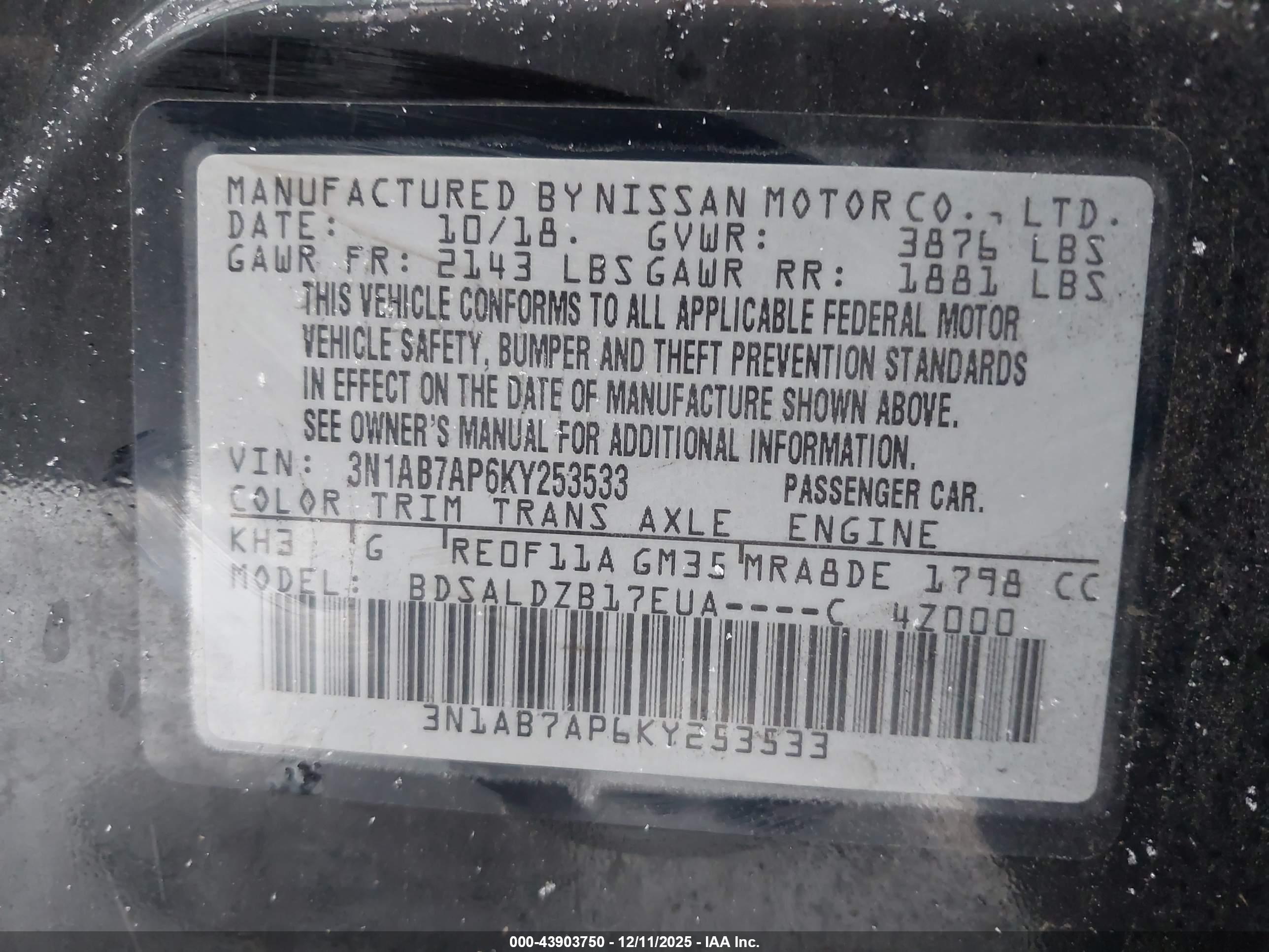 NISSAN SENTRA image 9