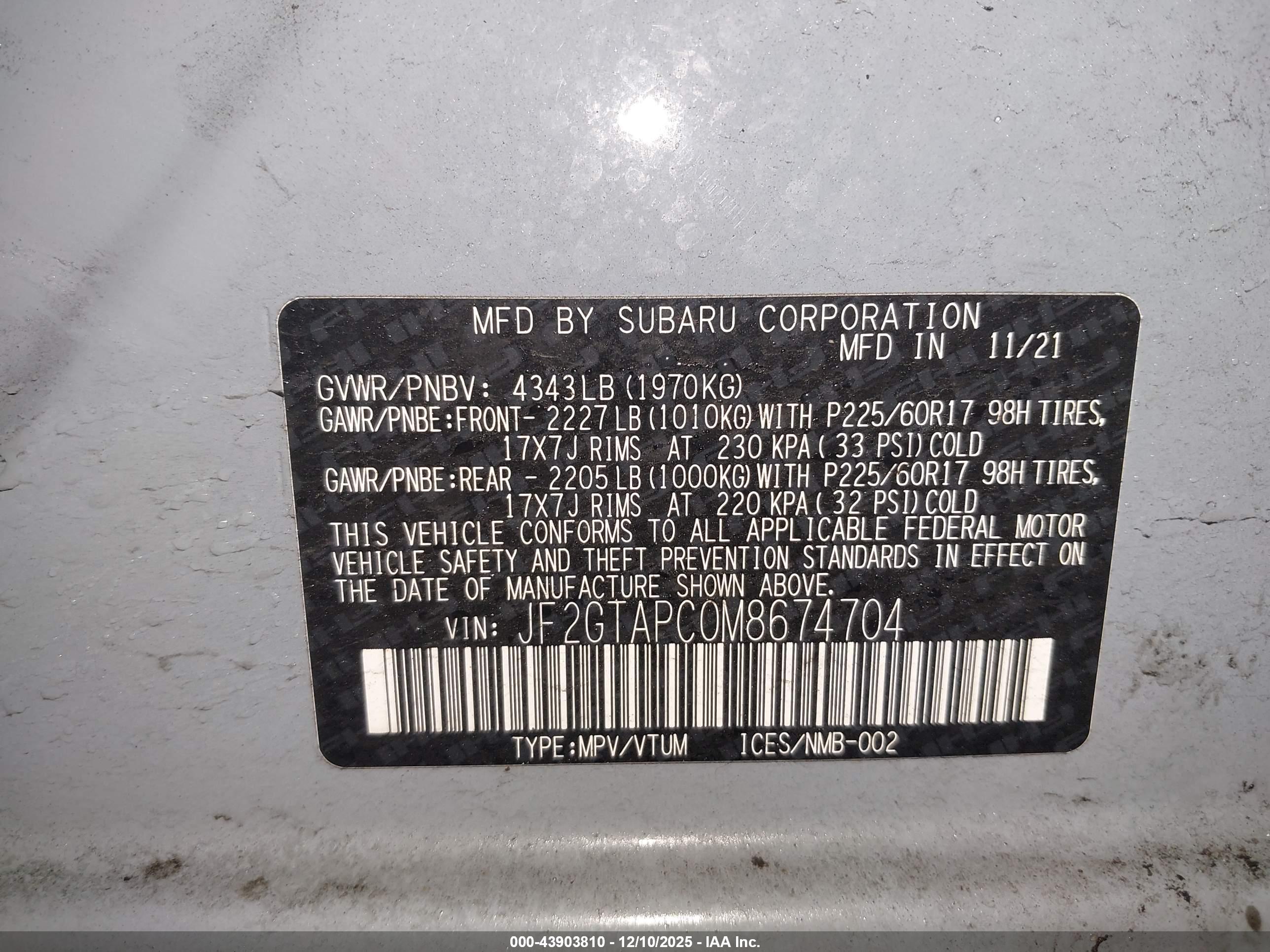 SUBARU CROSSTREK image 9