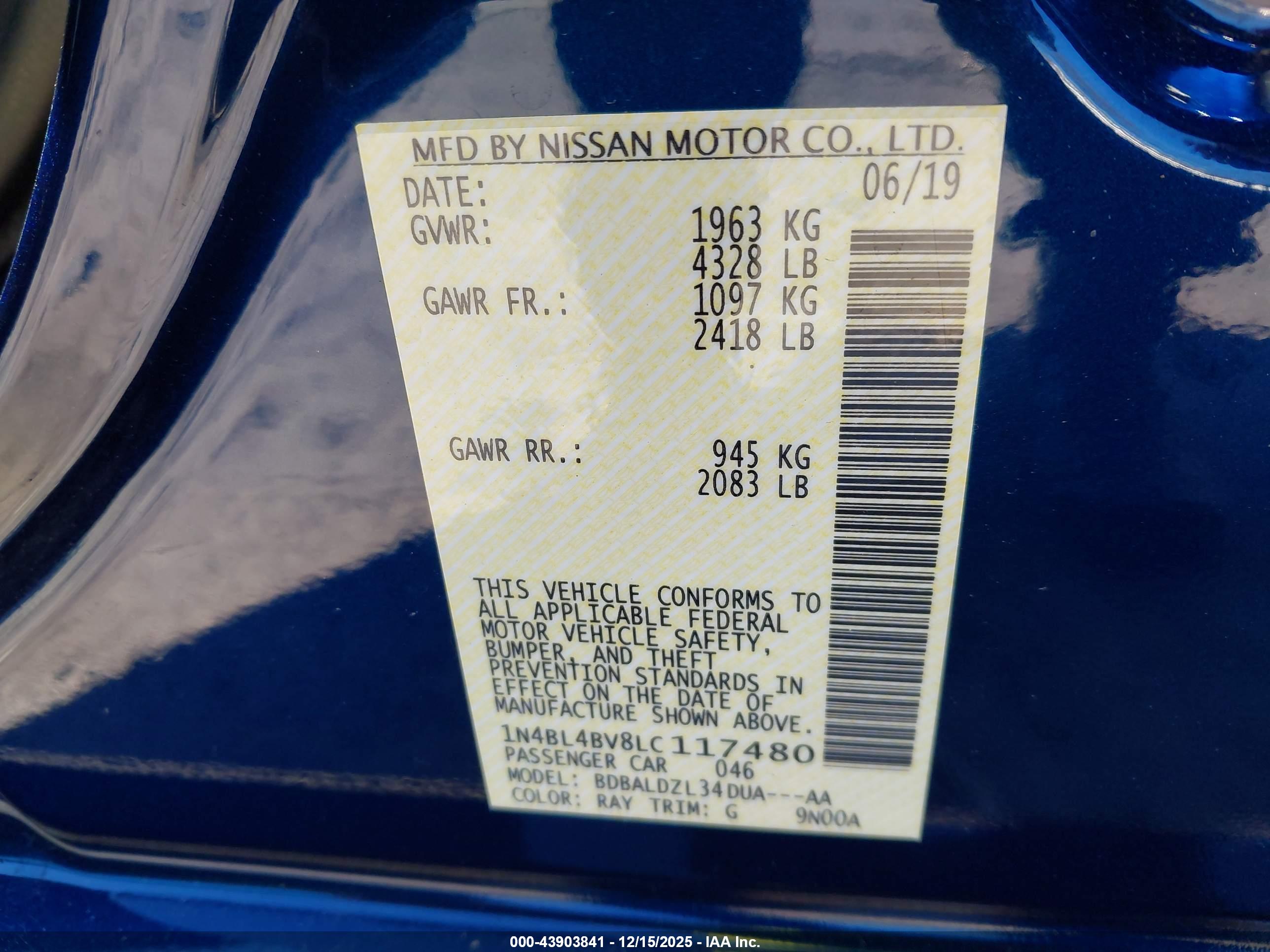 NISSAN ALTIMA image 9