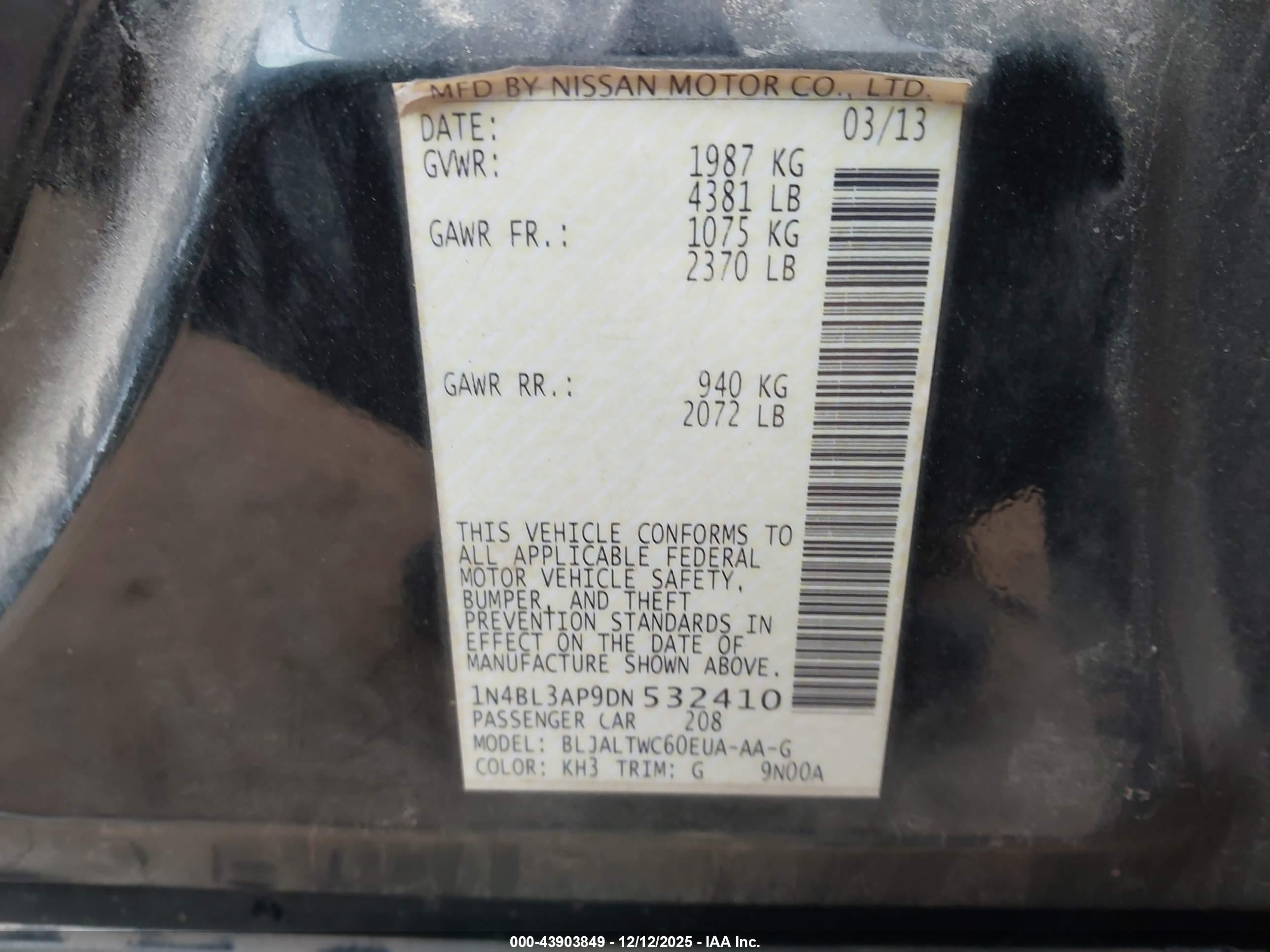 NISSAN ALTIMA image 9