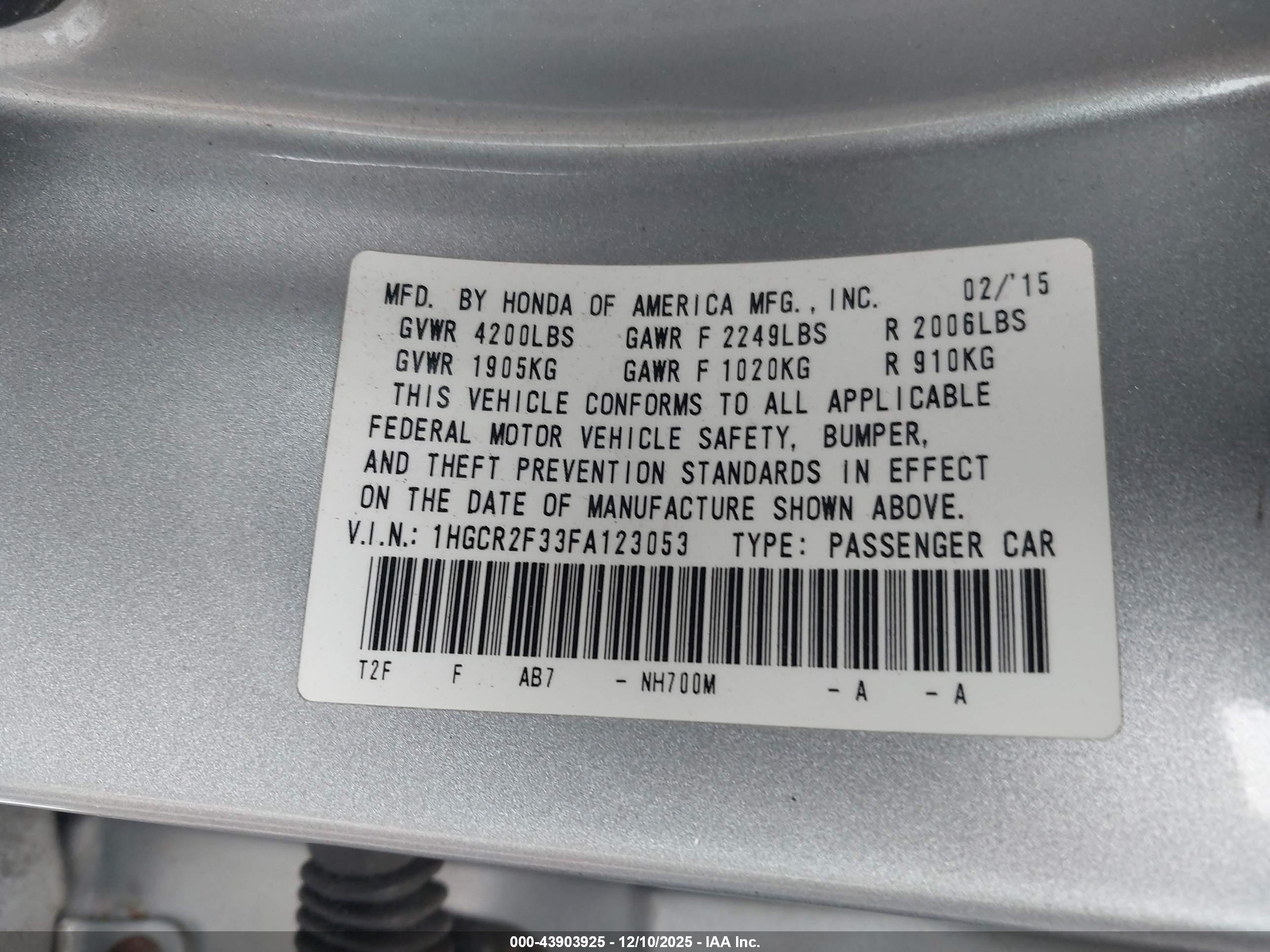 HONDA ACCORD image 9