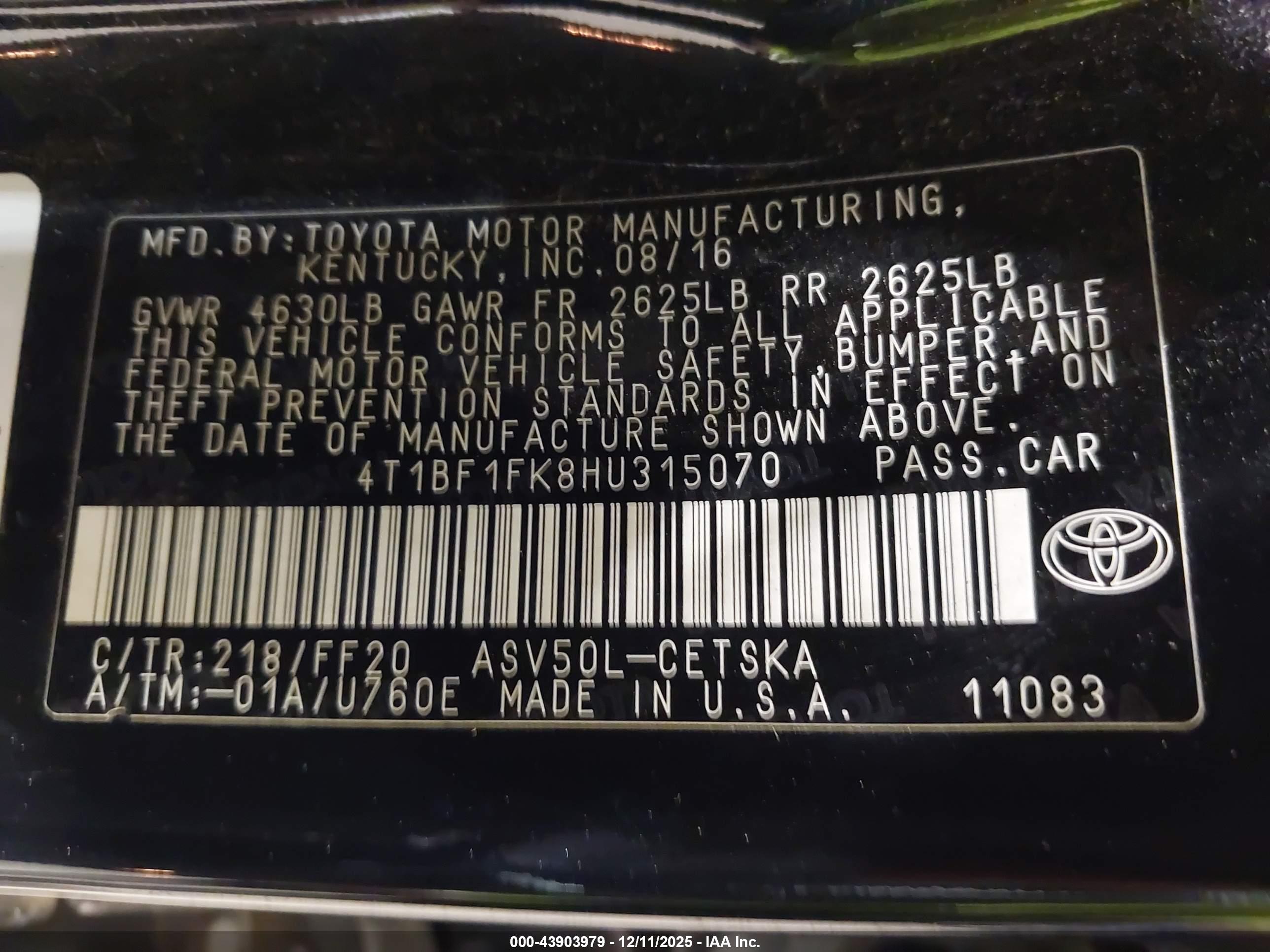 TOYOTA CAMRY image 9