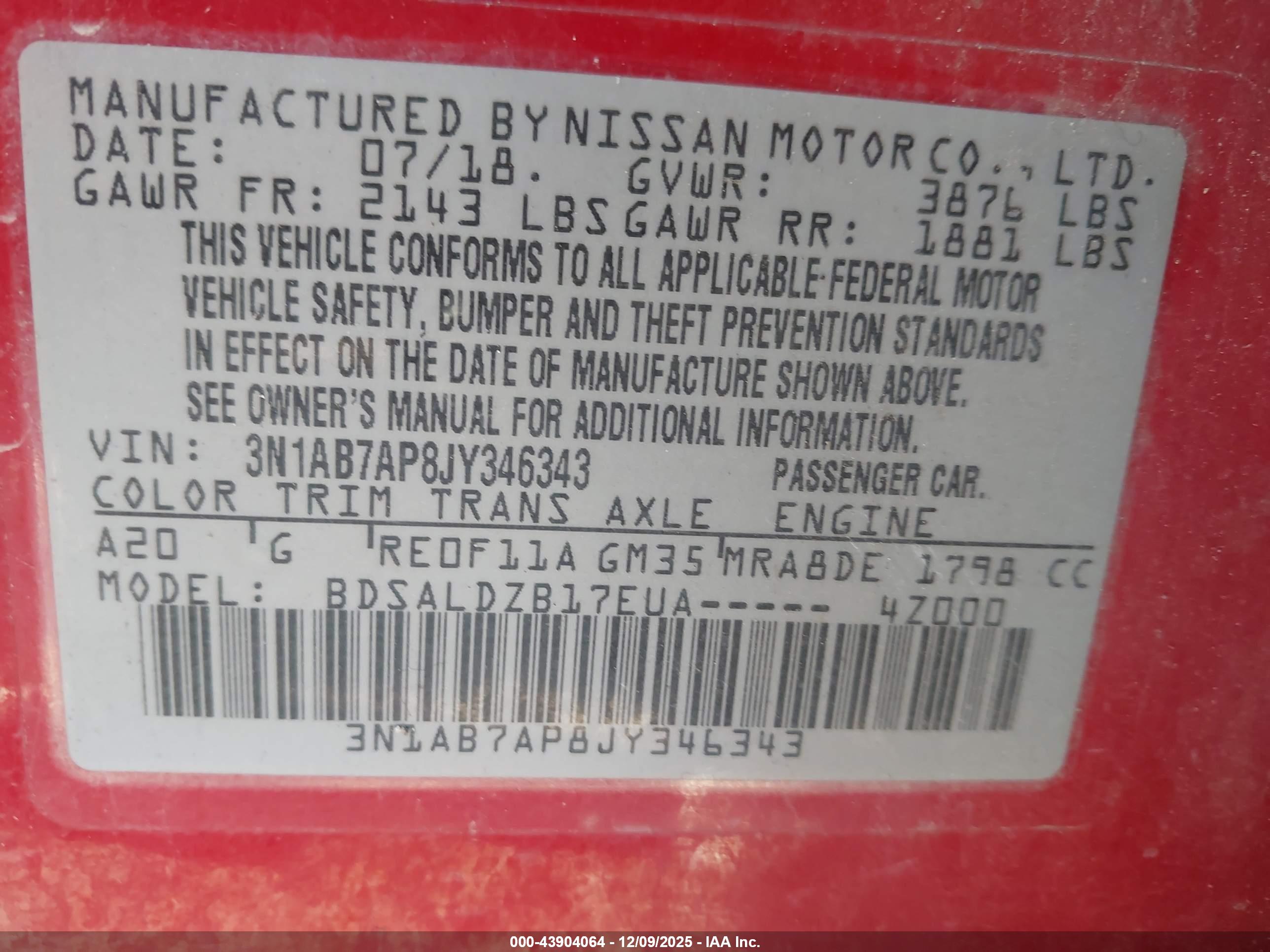 NISSAN SENTRA image 9