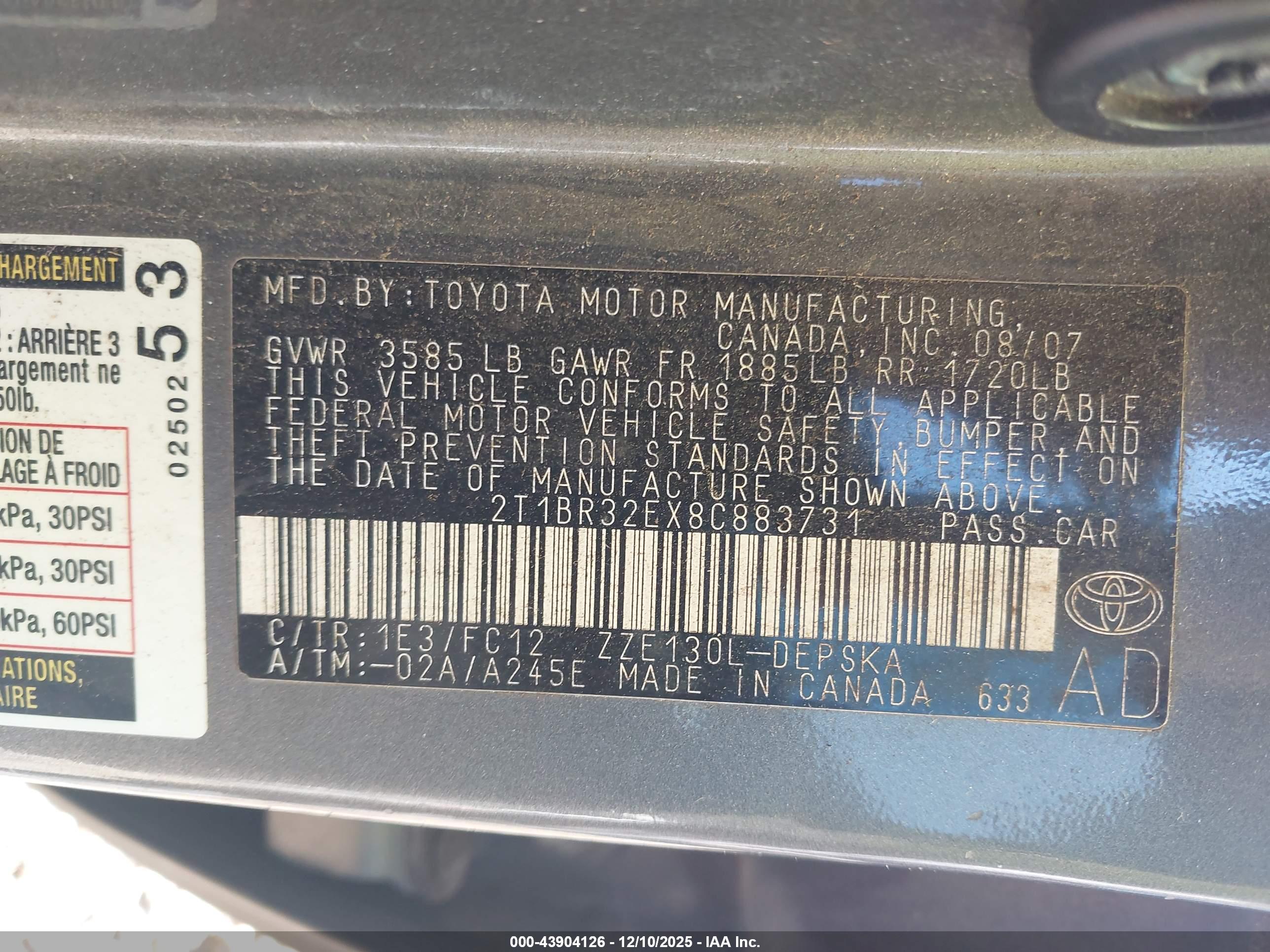 TOYOTA COROLLA image 9