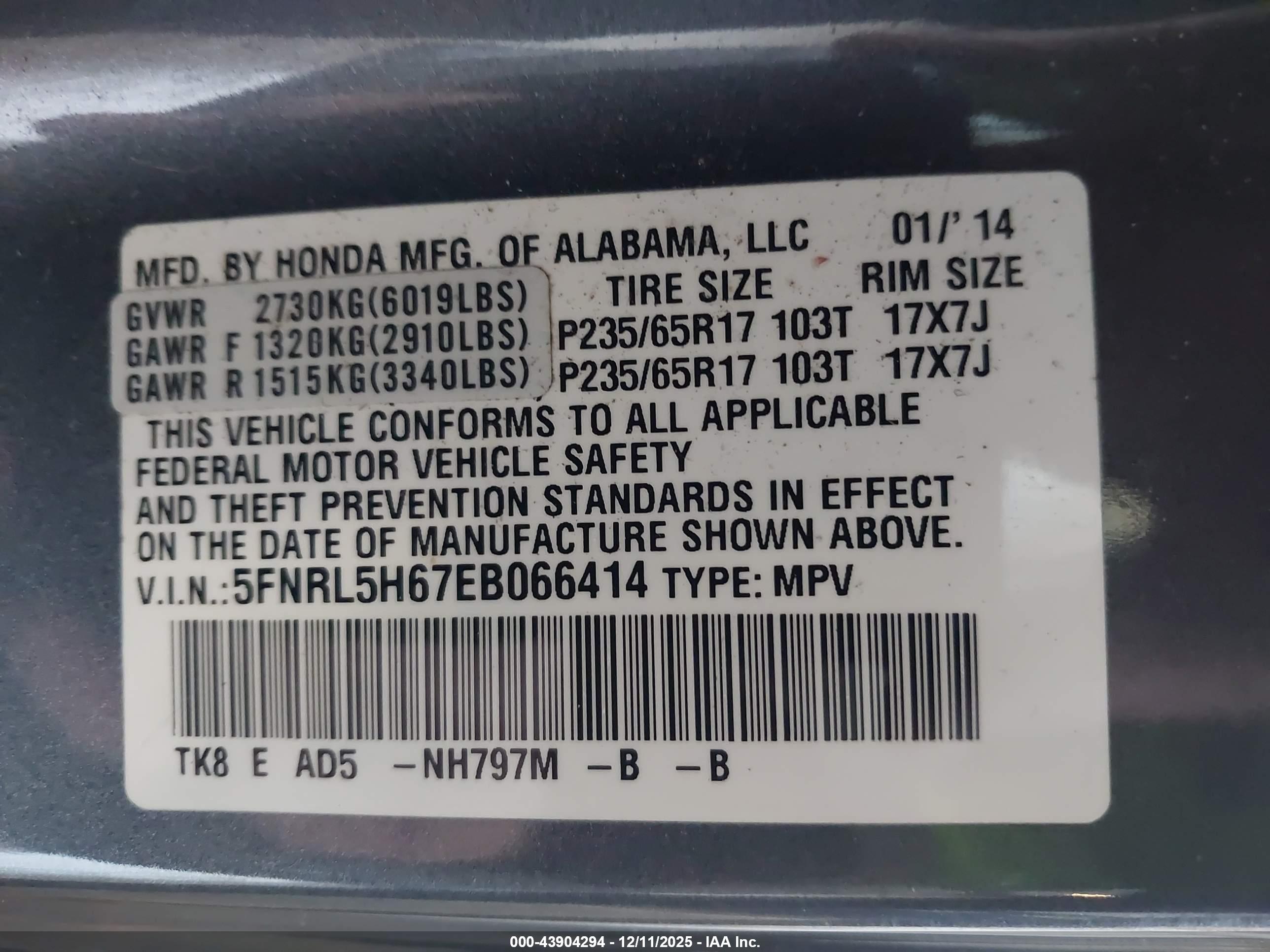 HONDA ODYSSEY image 9