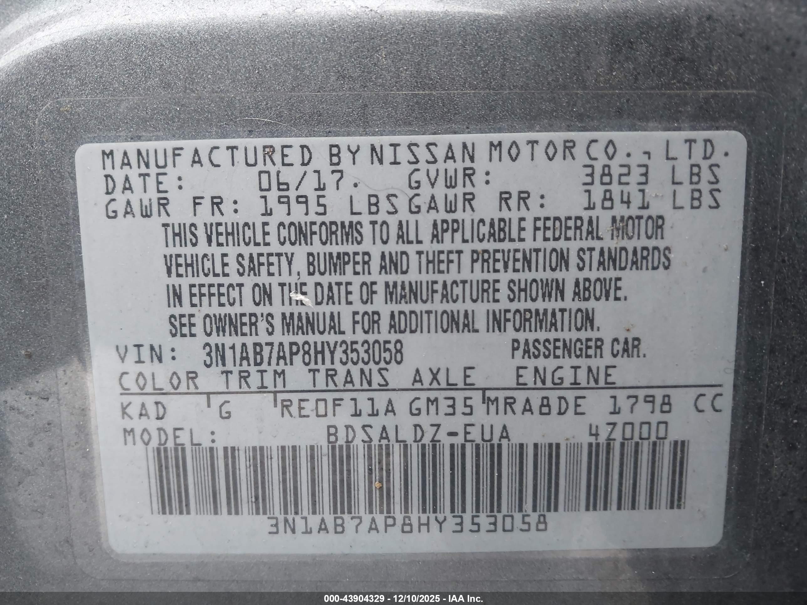 NISSAN SENTRA image 9