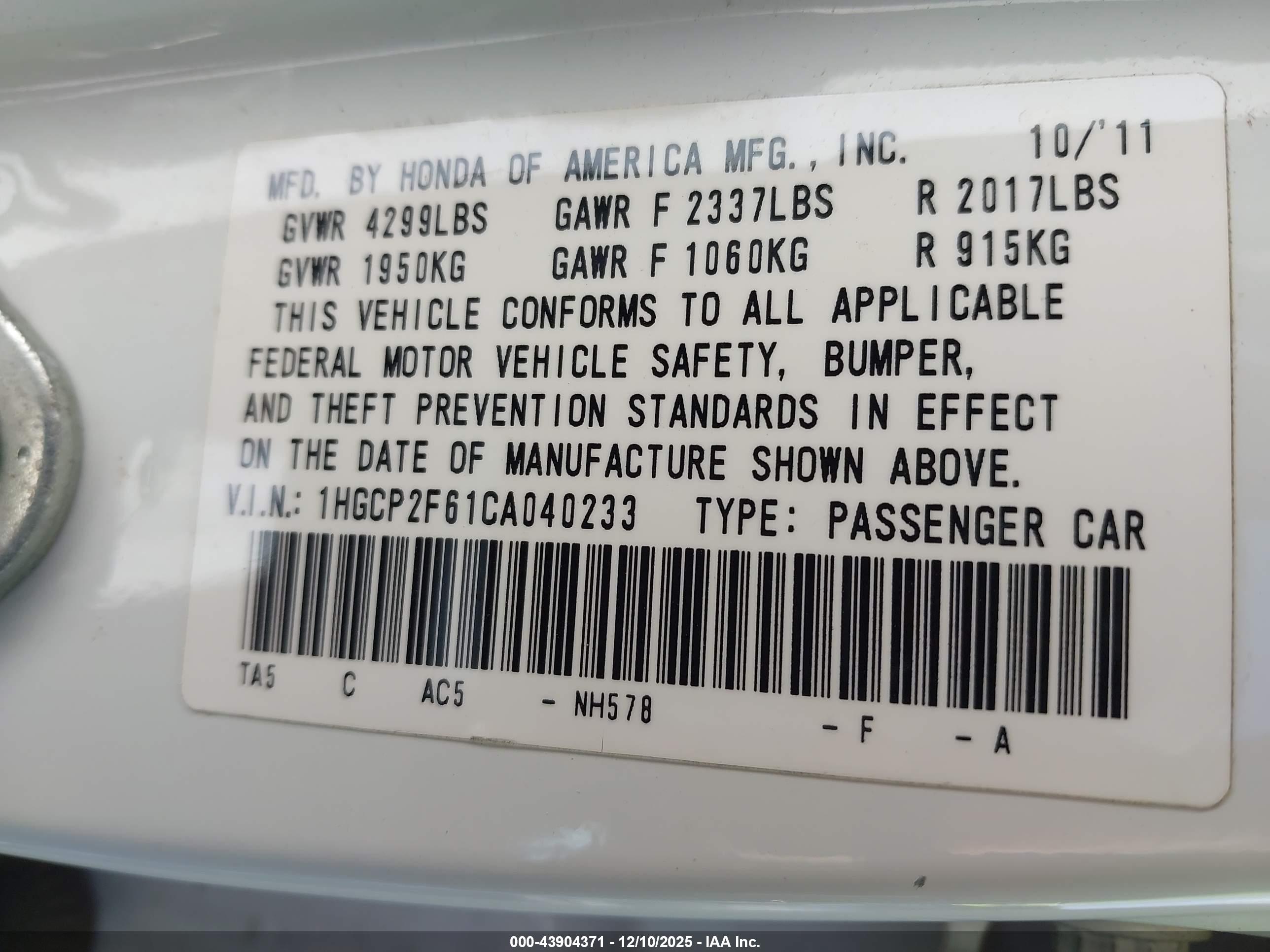 HONDA ACCORD image 9