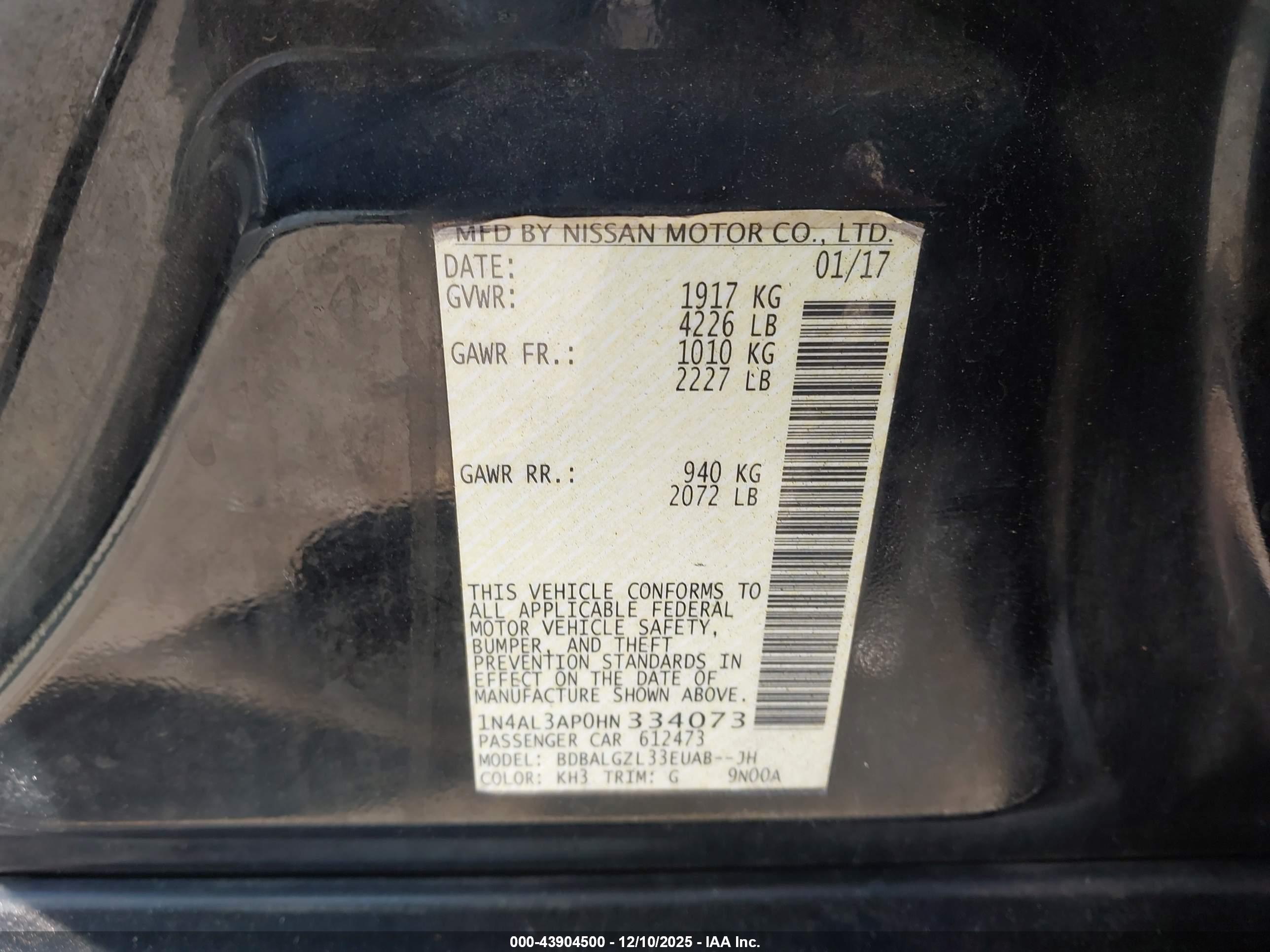 NISSAN ALTIMA image 9