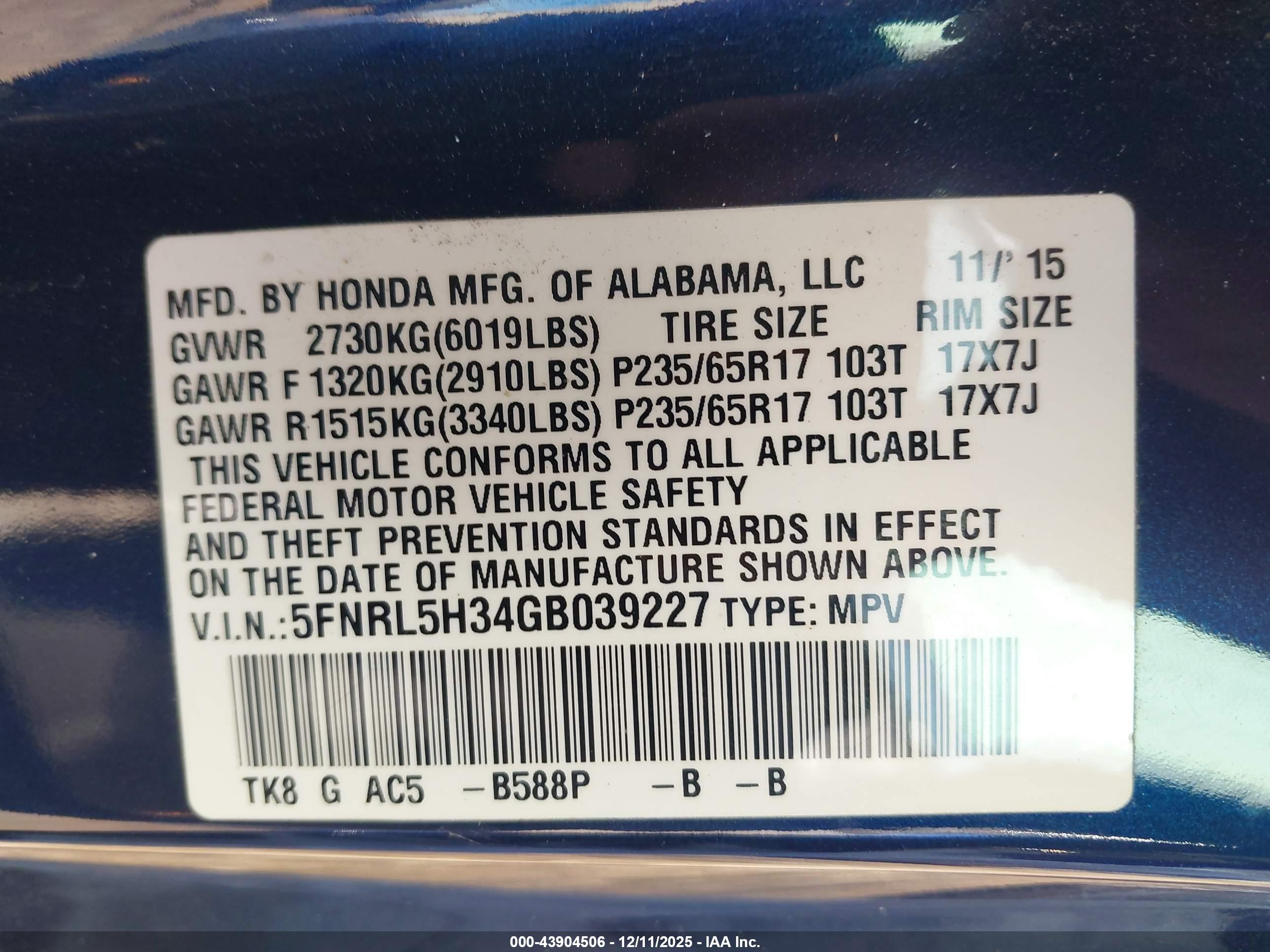 HONDA ODYSSEY image 9
