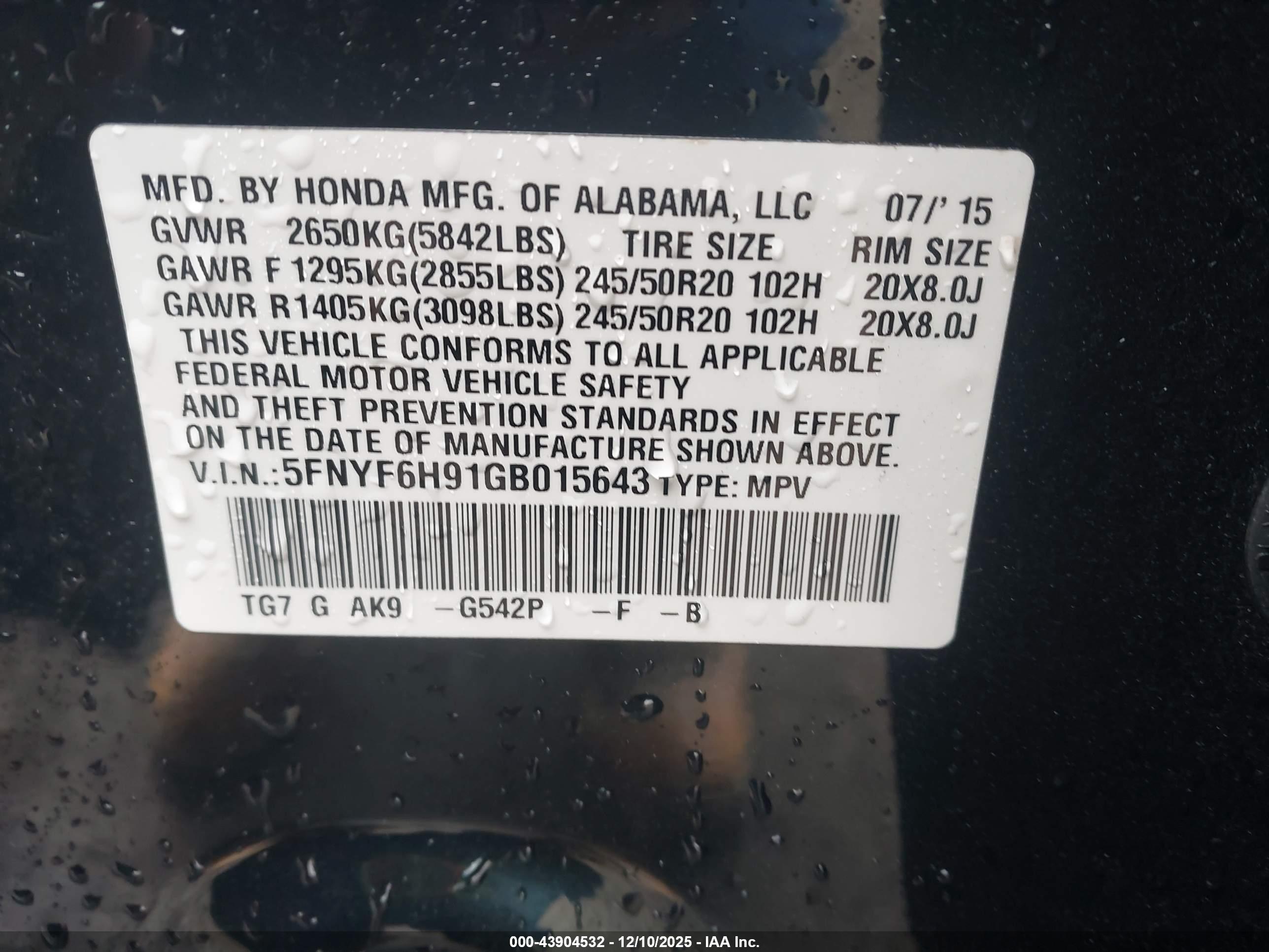 HONDA PILOT image 9