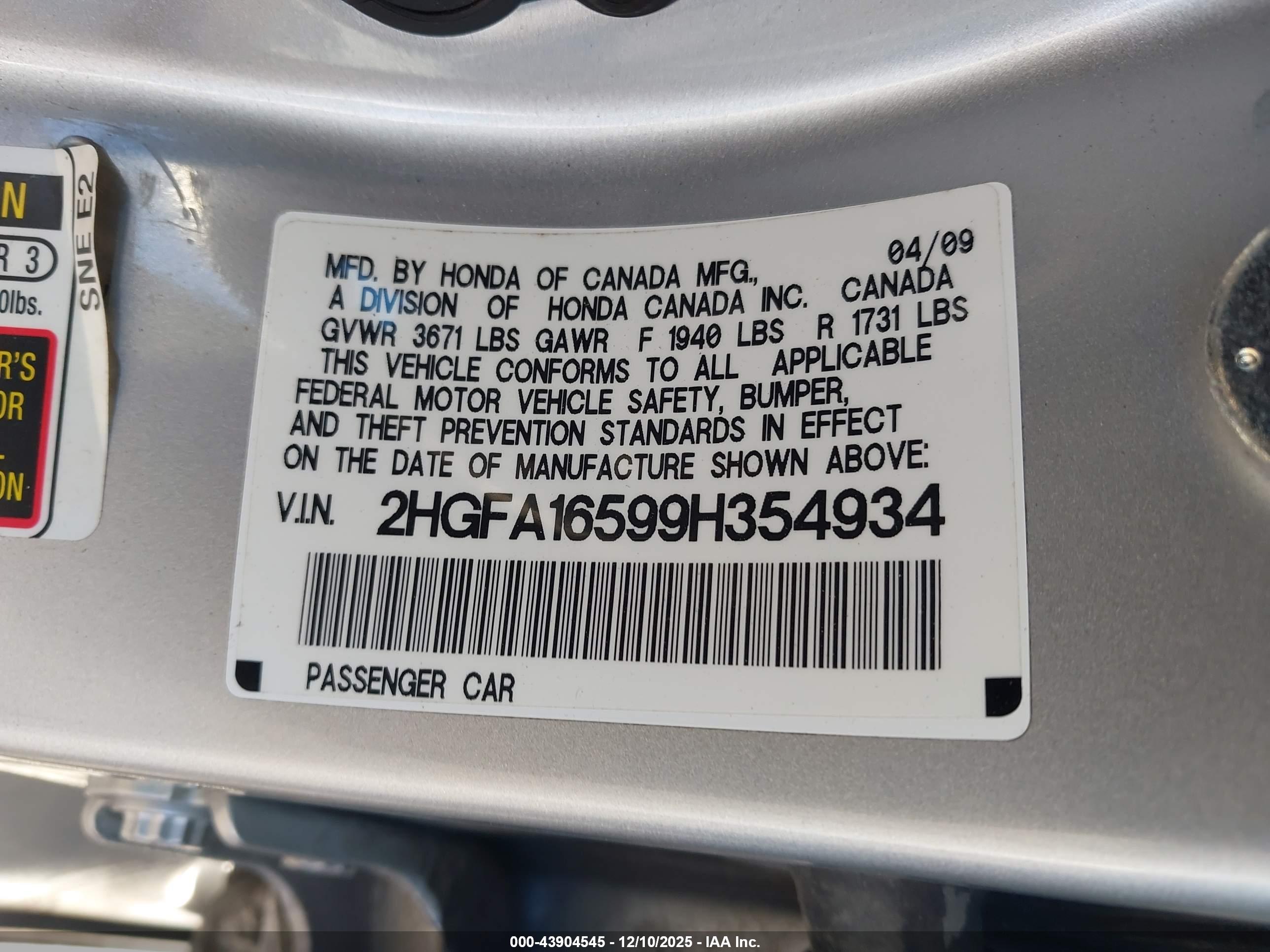 HONDA CIVIC image 9