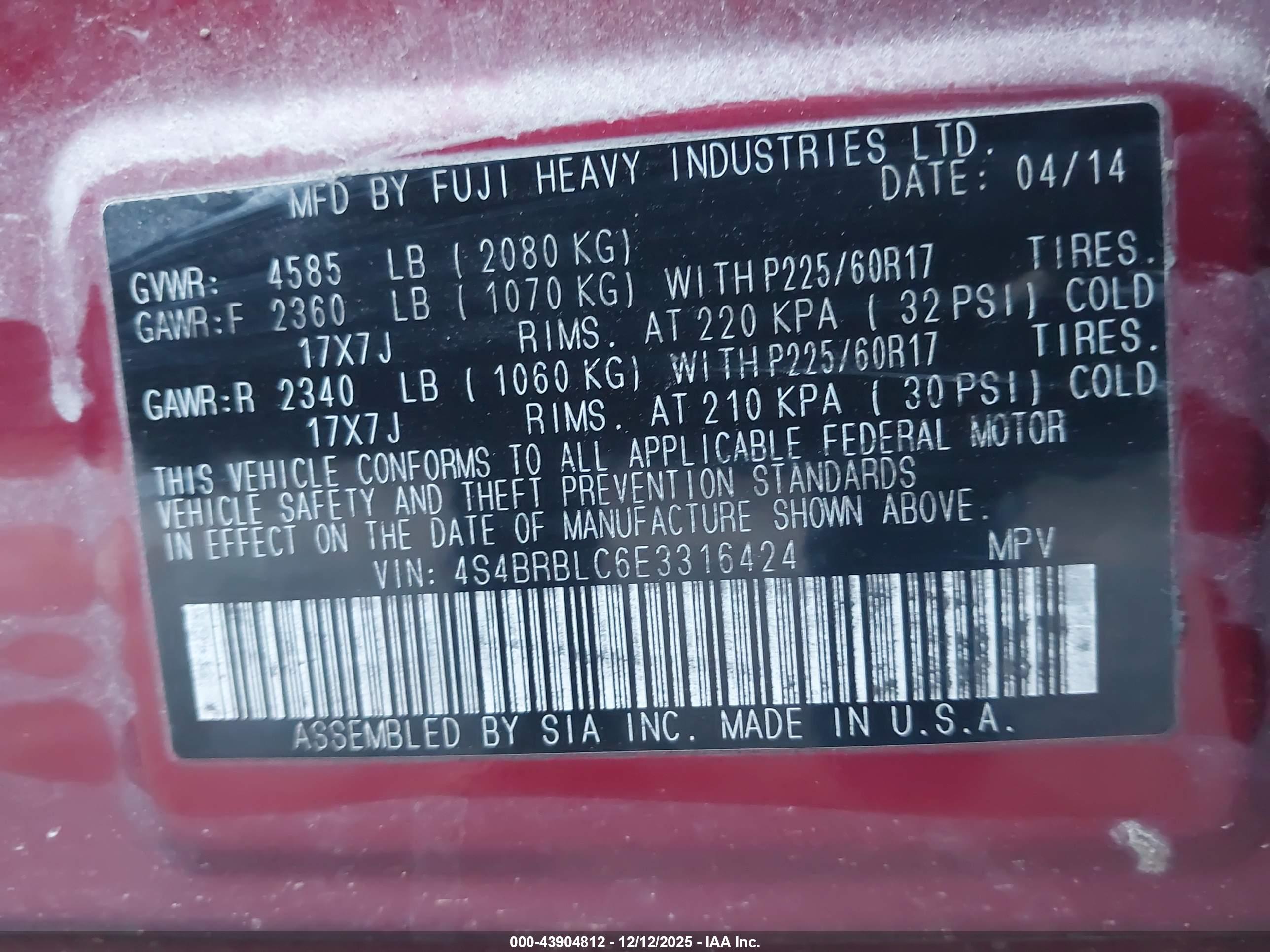 SUBARU OUTBACK image 9