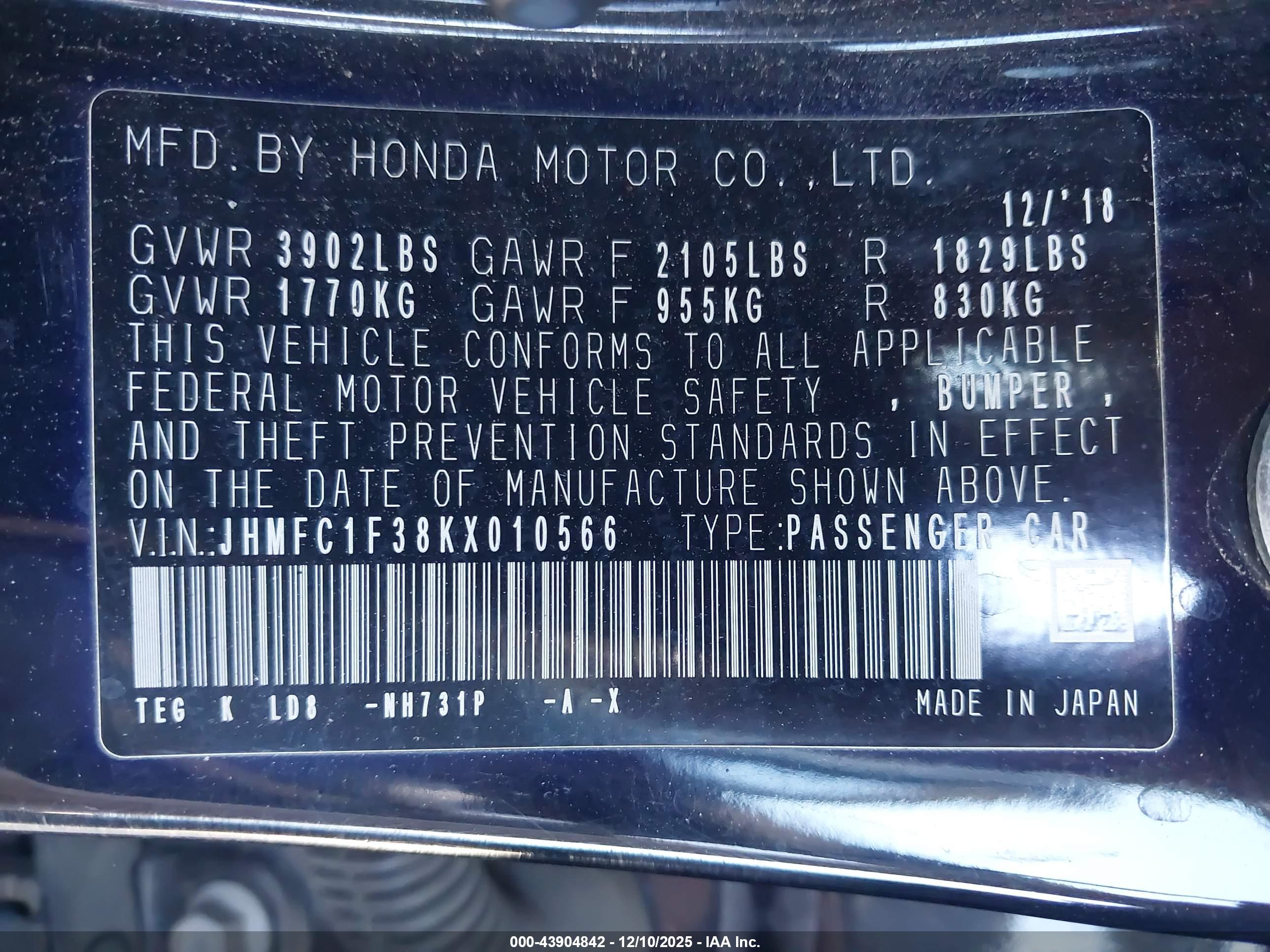 HONDA CIVIC image 9