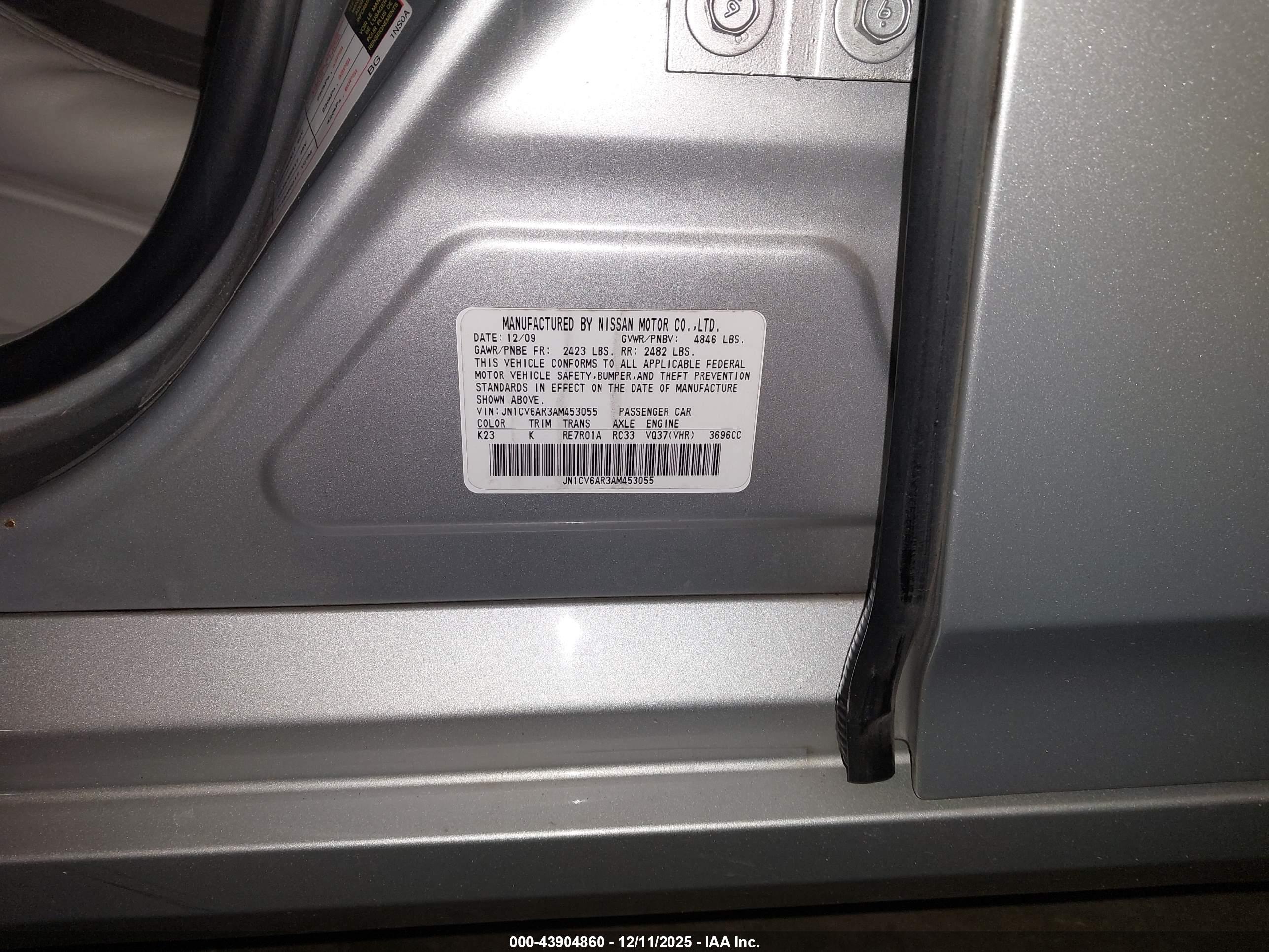 INFINITI G37X image 9