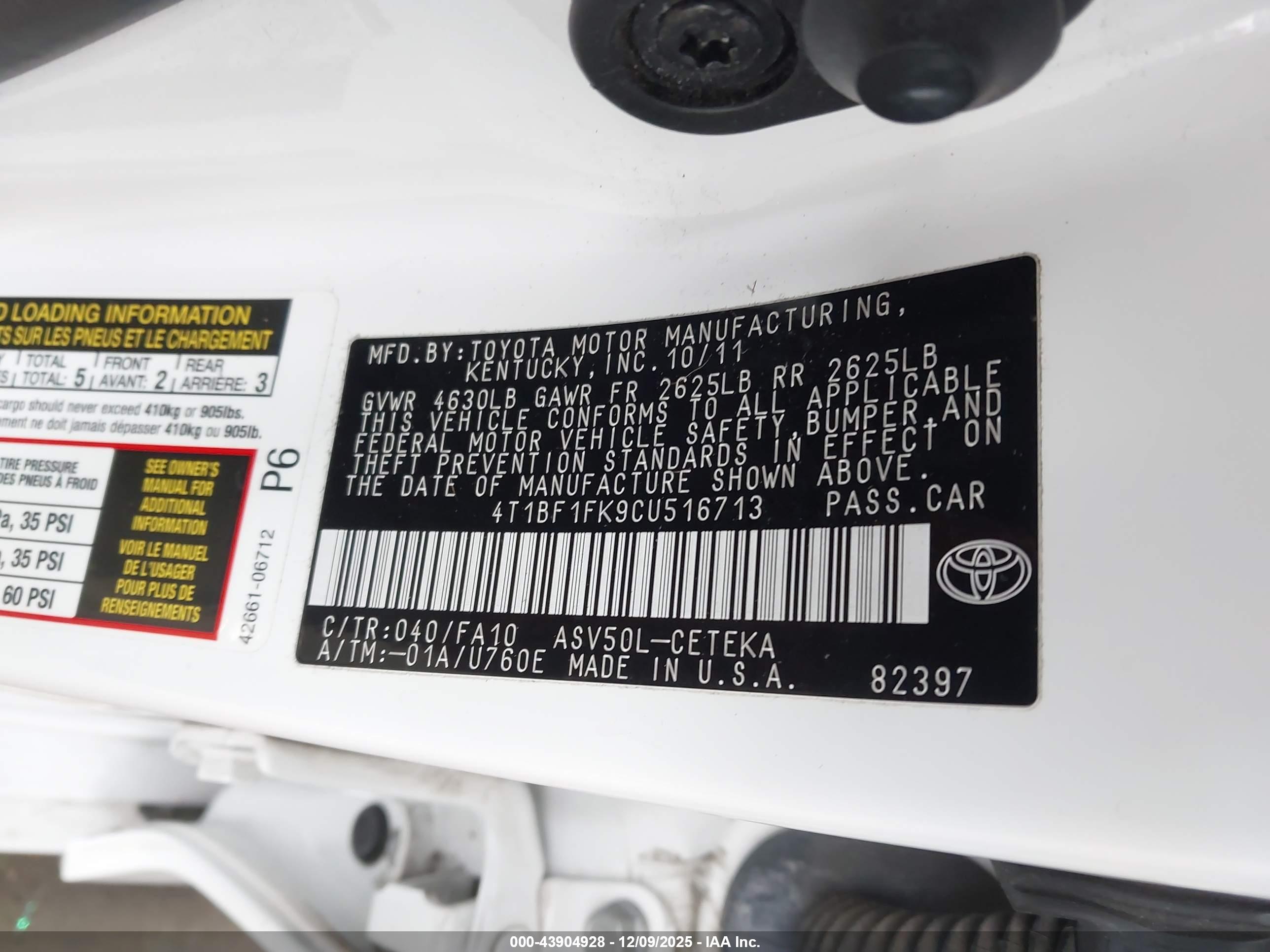 TOYOTA CAMRY image 9