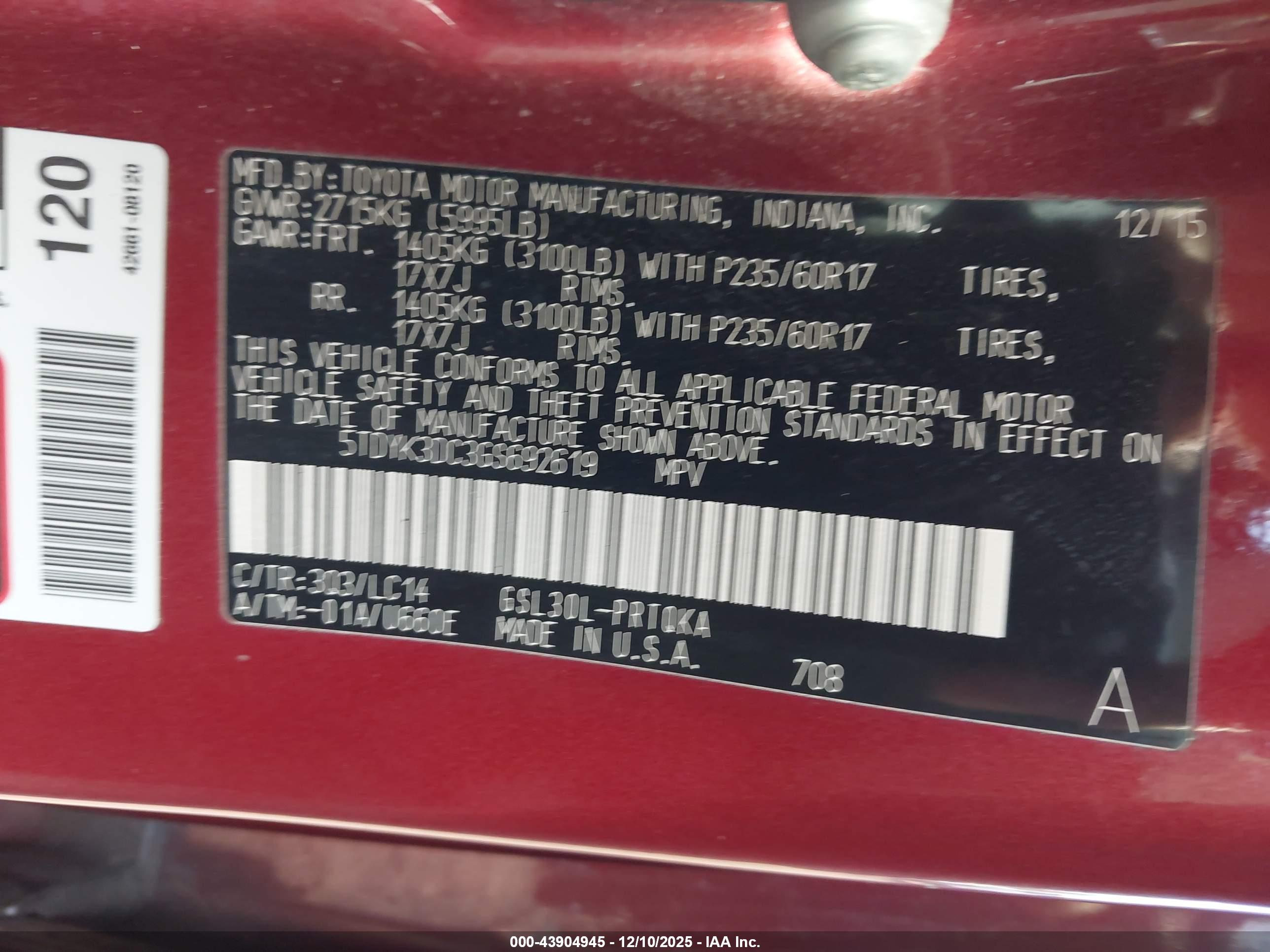 TOYOTA SIENNA image 9