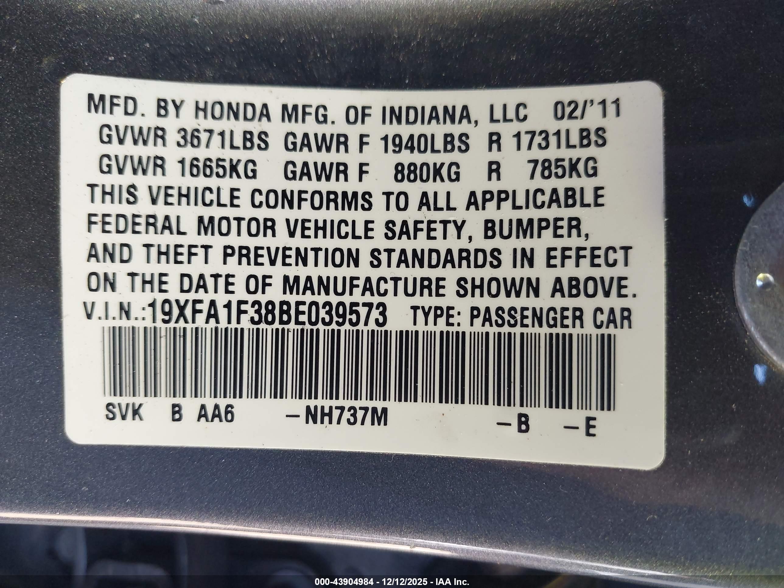 HONDA CIVIC image 9