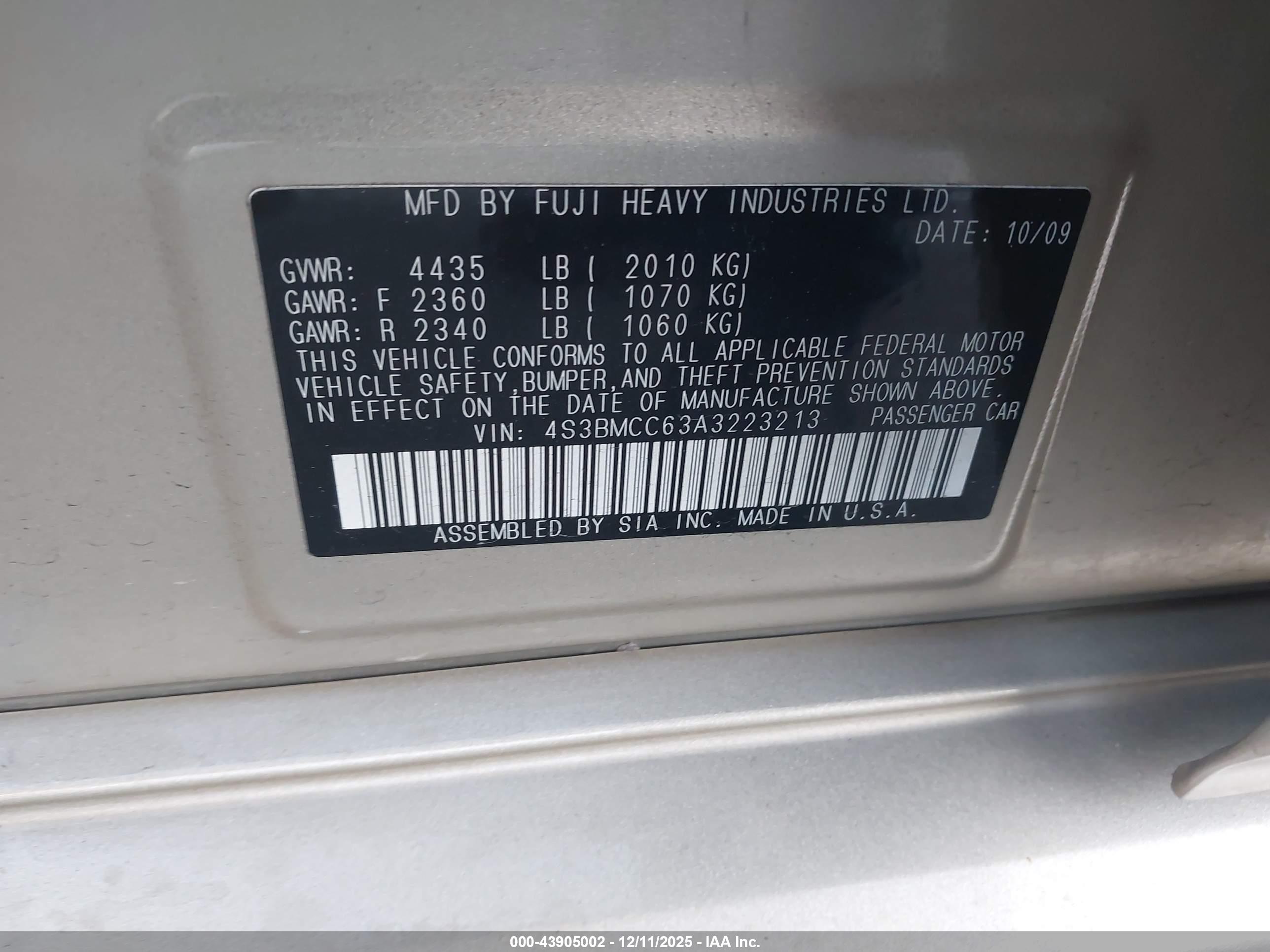 SUBARU LEGACY image 9