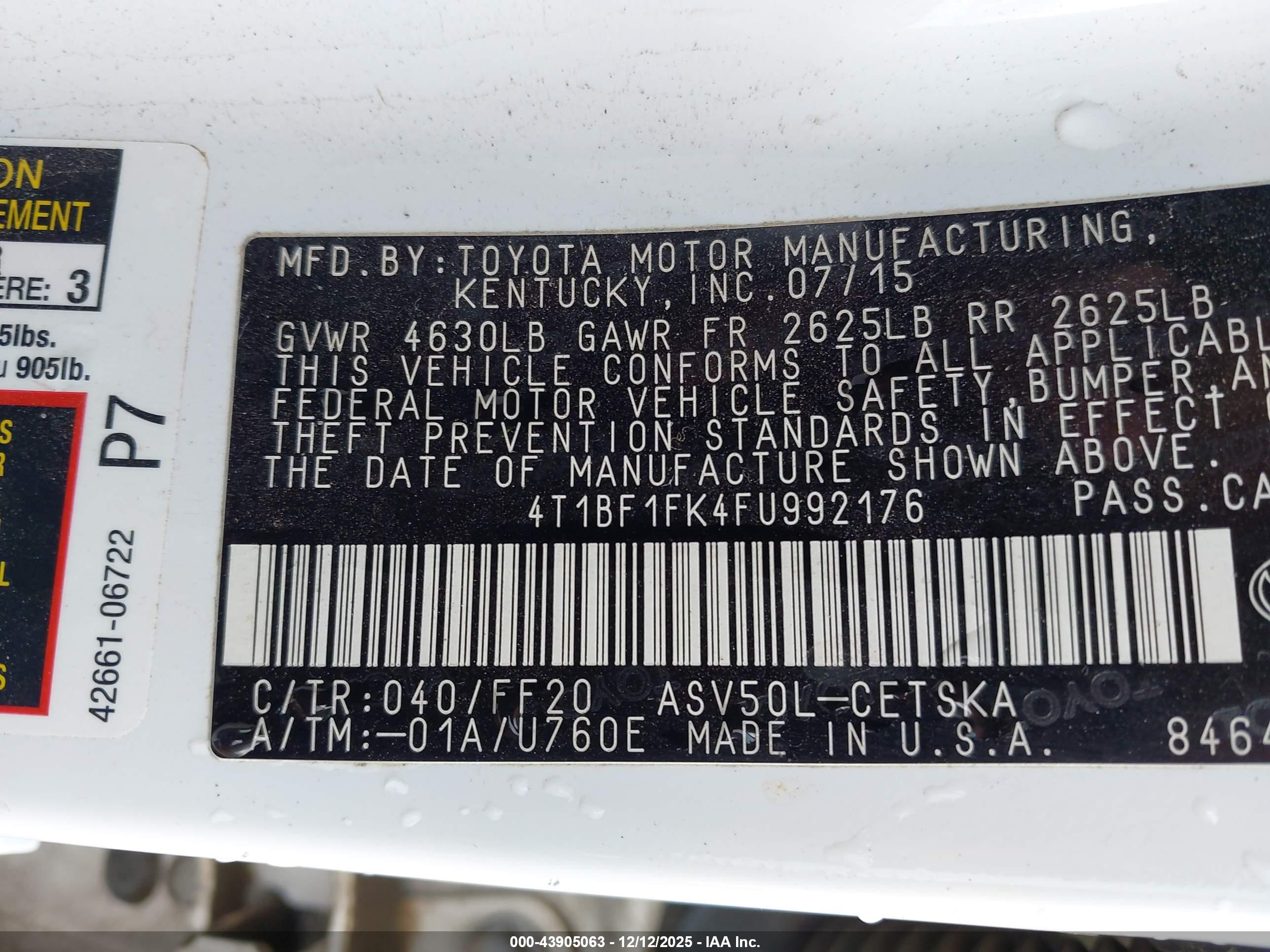 TOYOTA CAMRY image 9
