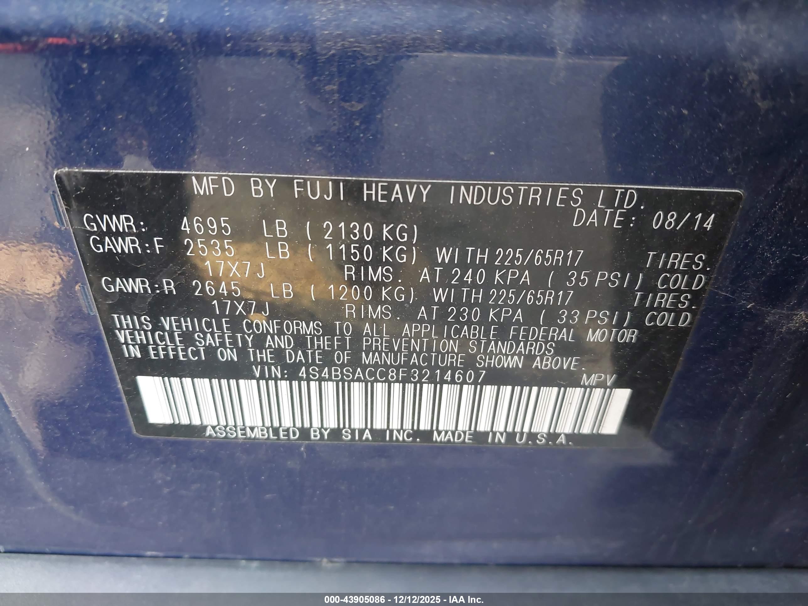 SUBARU OUTBACK image 9