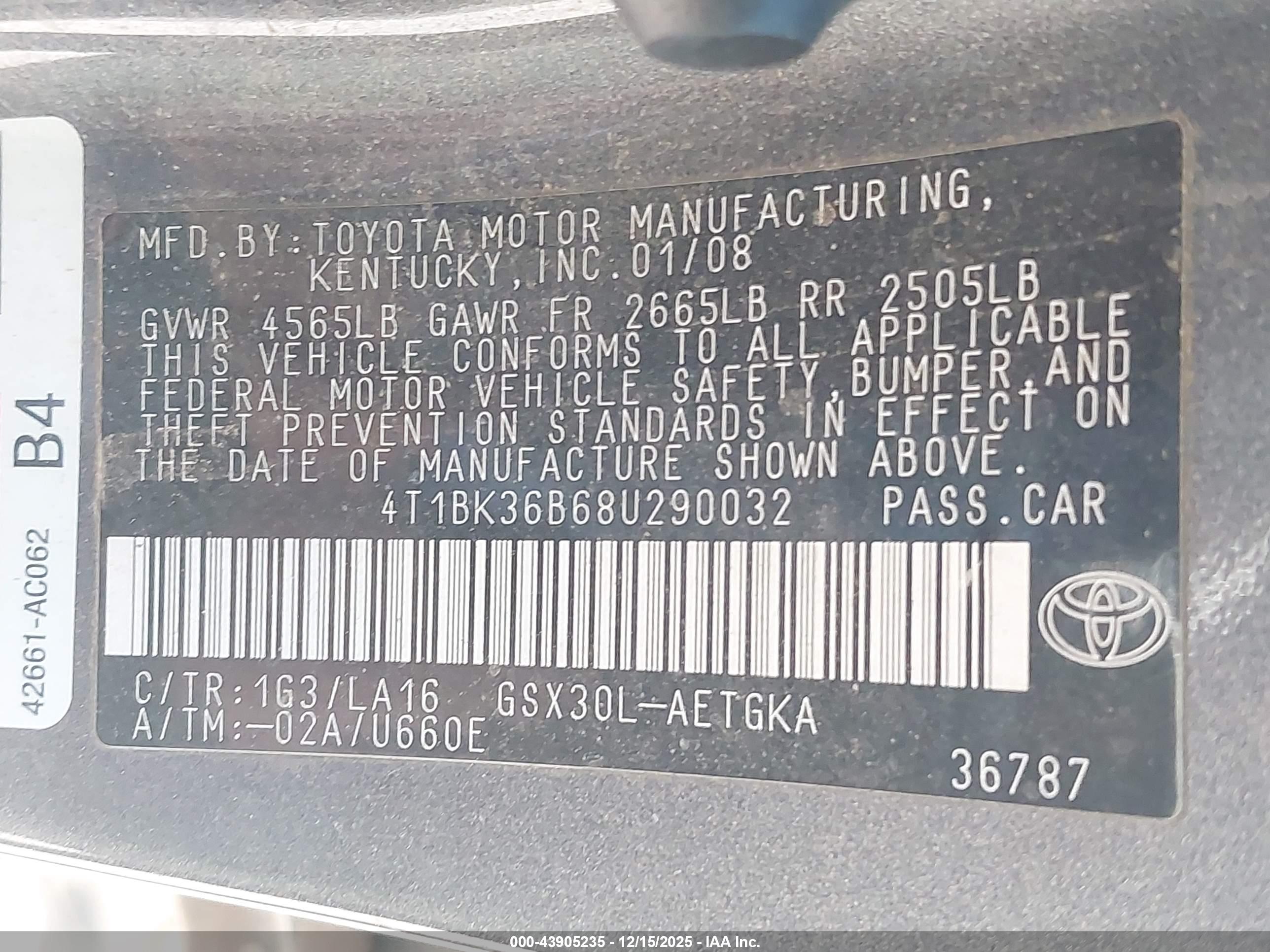 TOYOTA AVALON image 9