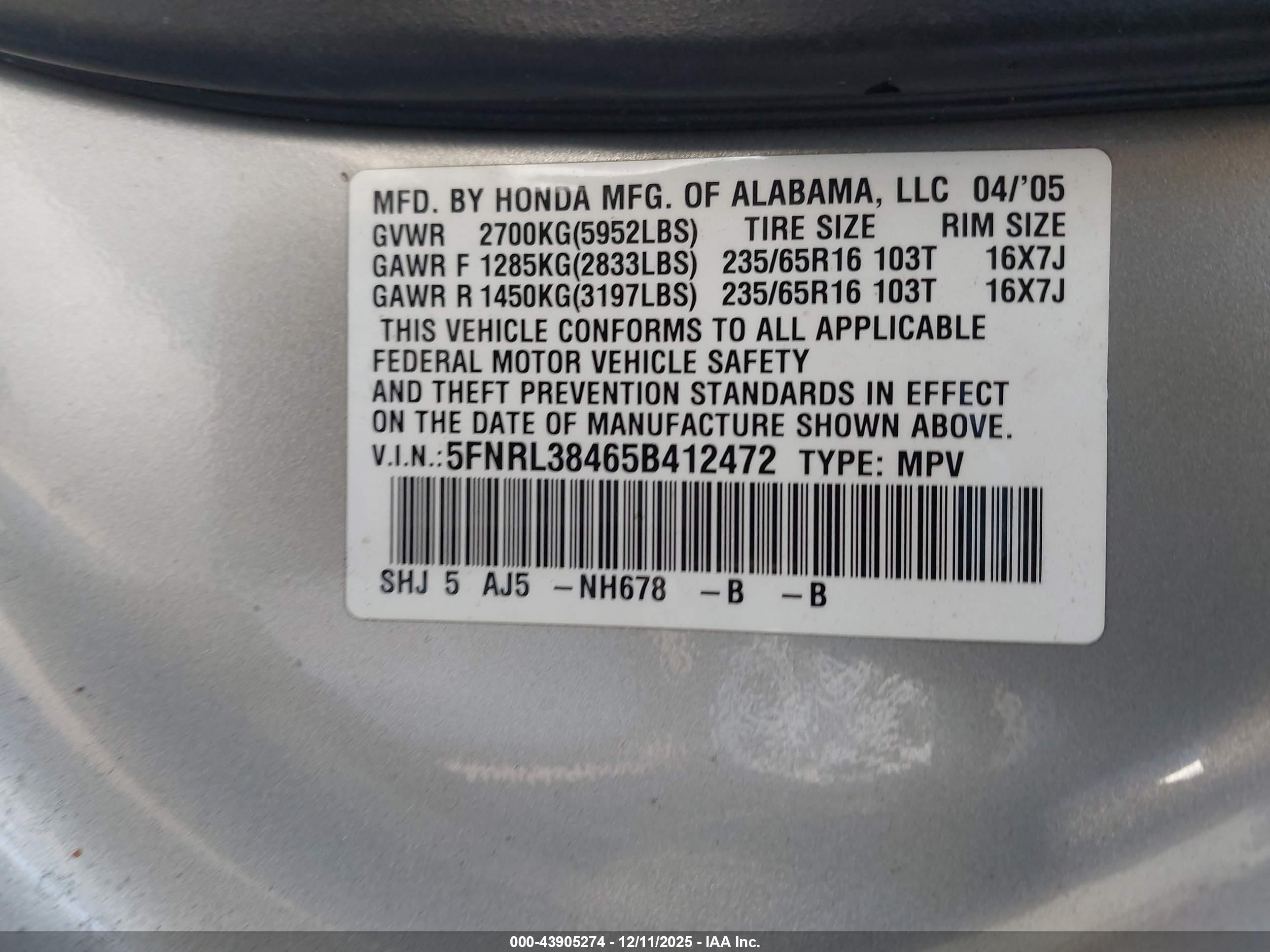 HONDA ODYSSEY image 9