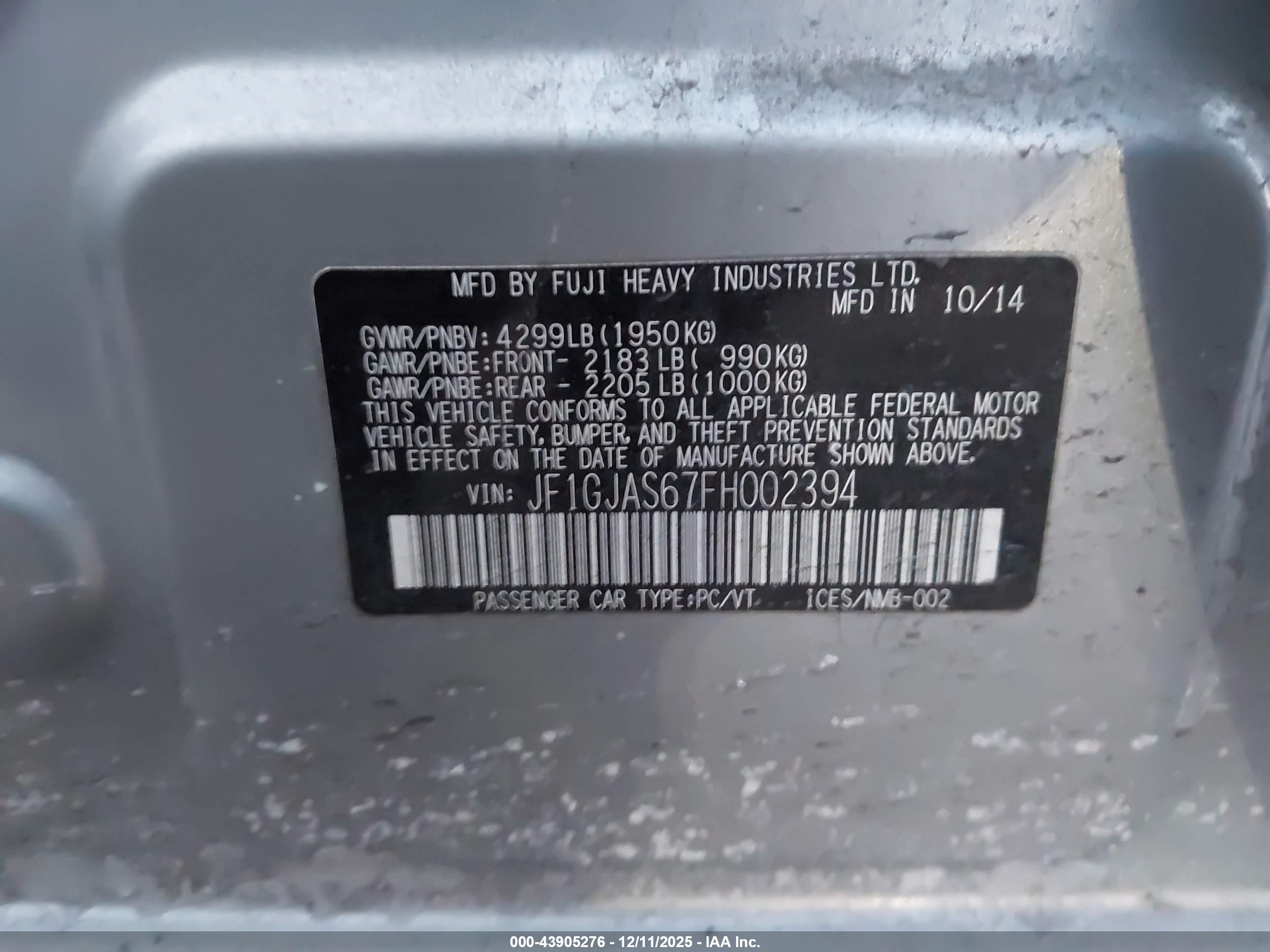 SUBARU IMPREZA image 9