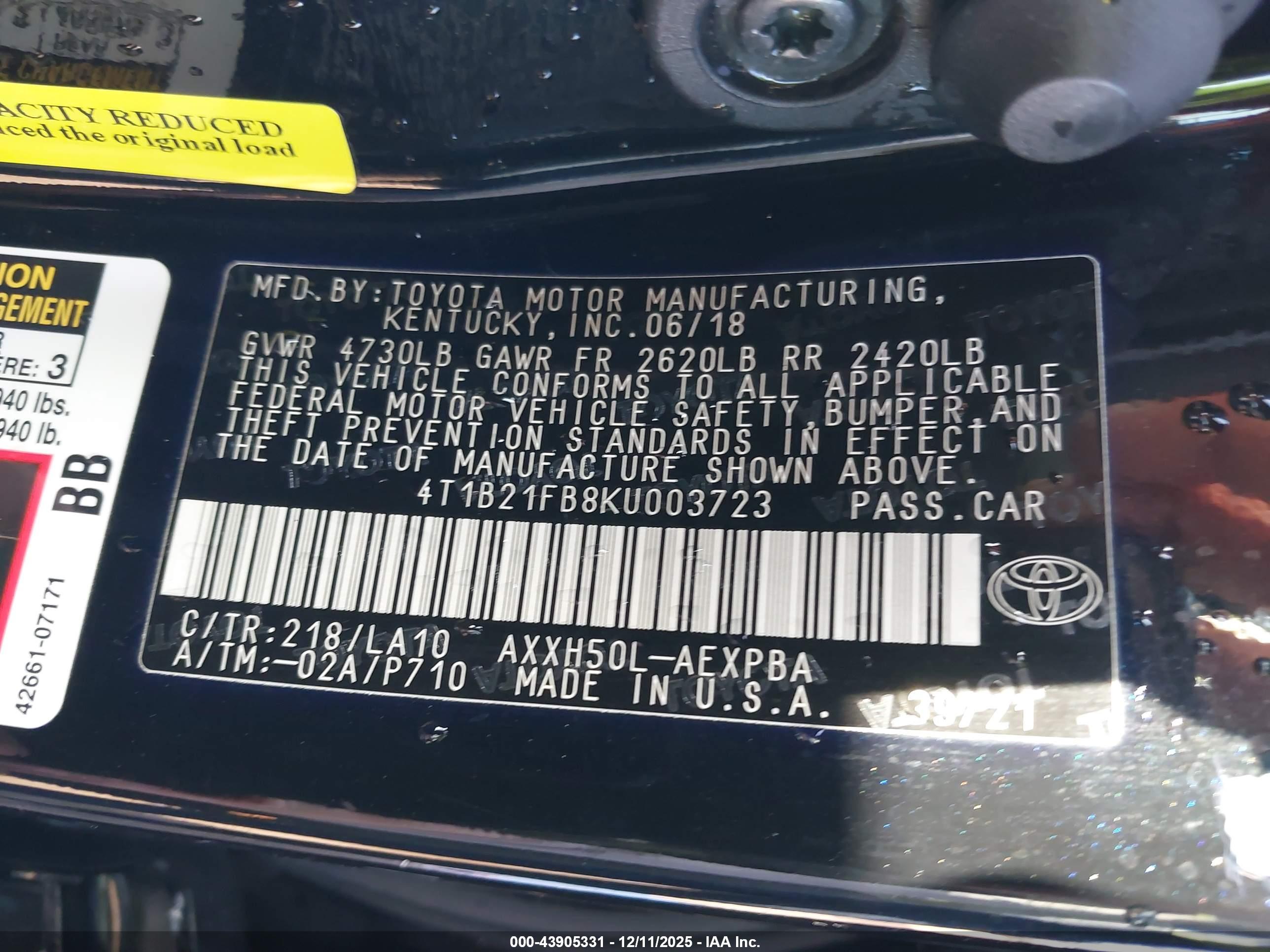 TOYOTA AVALON image 9