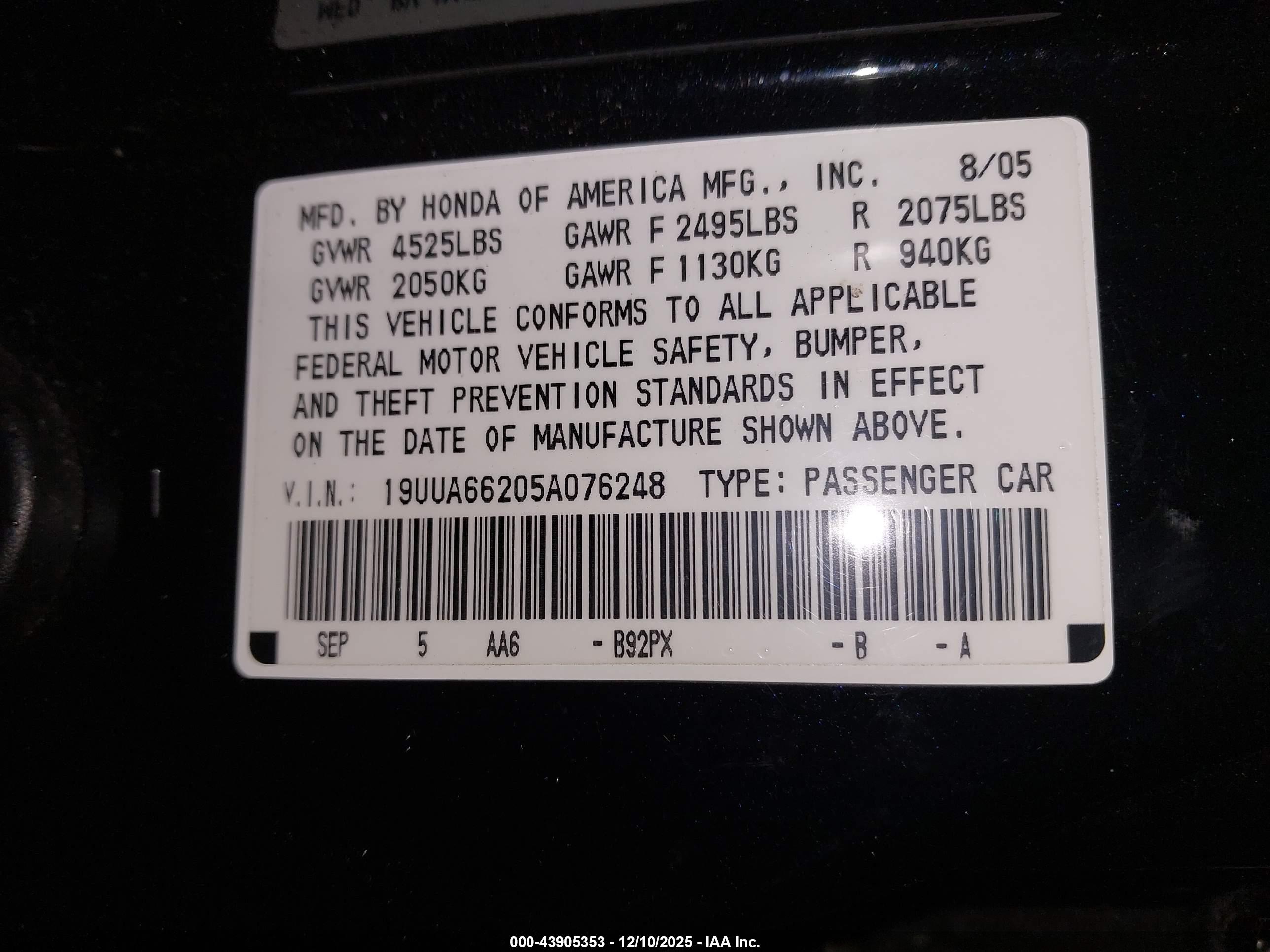 ACURA TL image 9