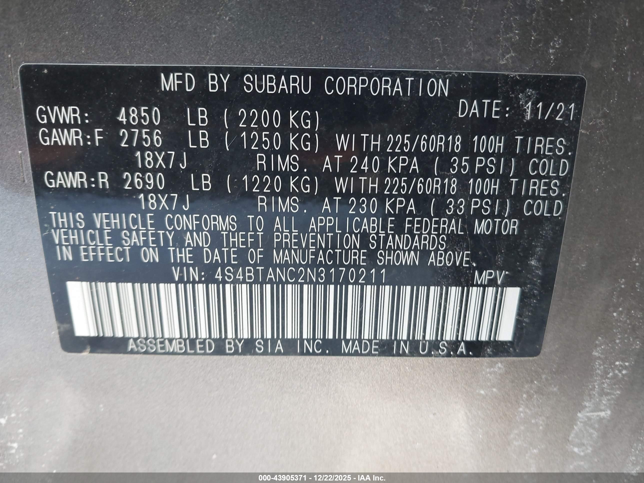 SUBARU OUTBACK image 9