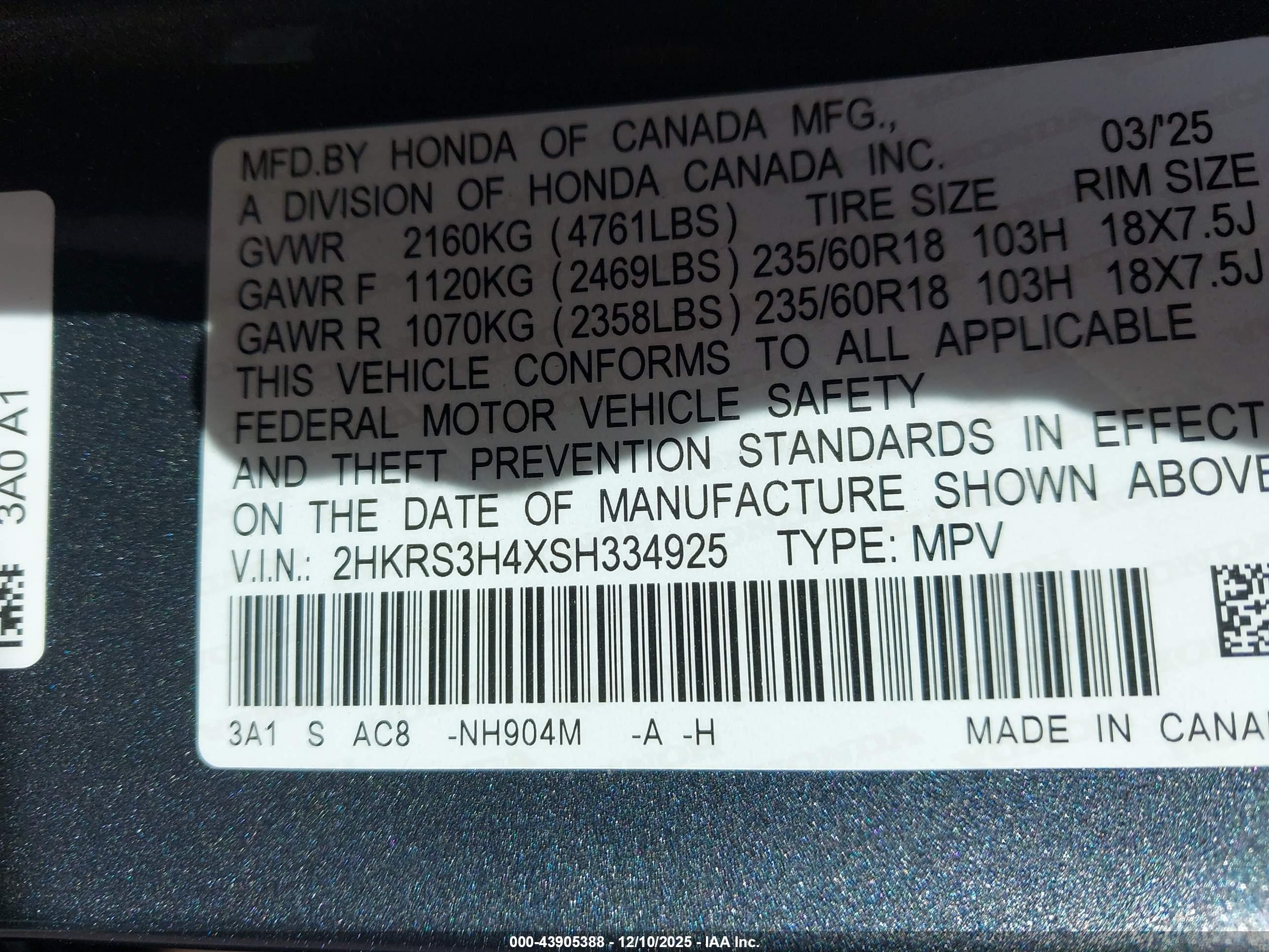 HONDA CR-V image 9