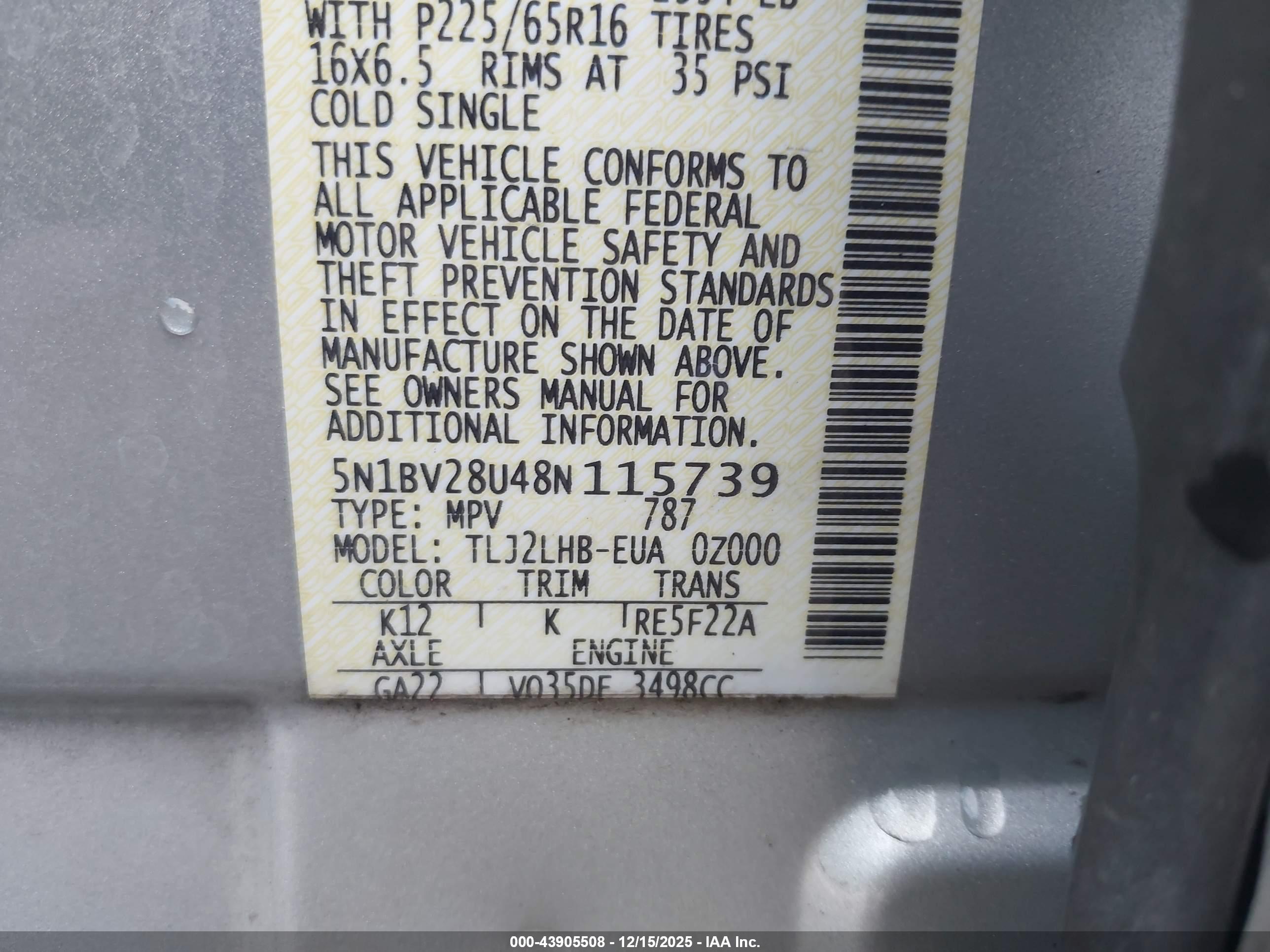 NISSAN QUEST image 9