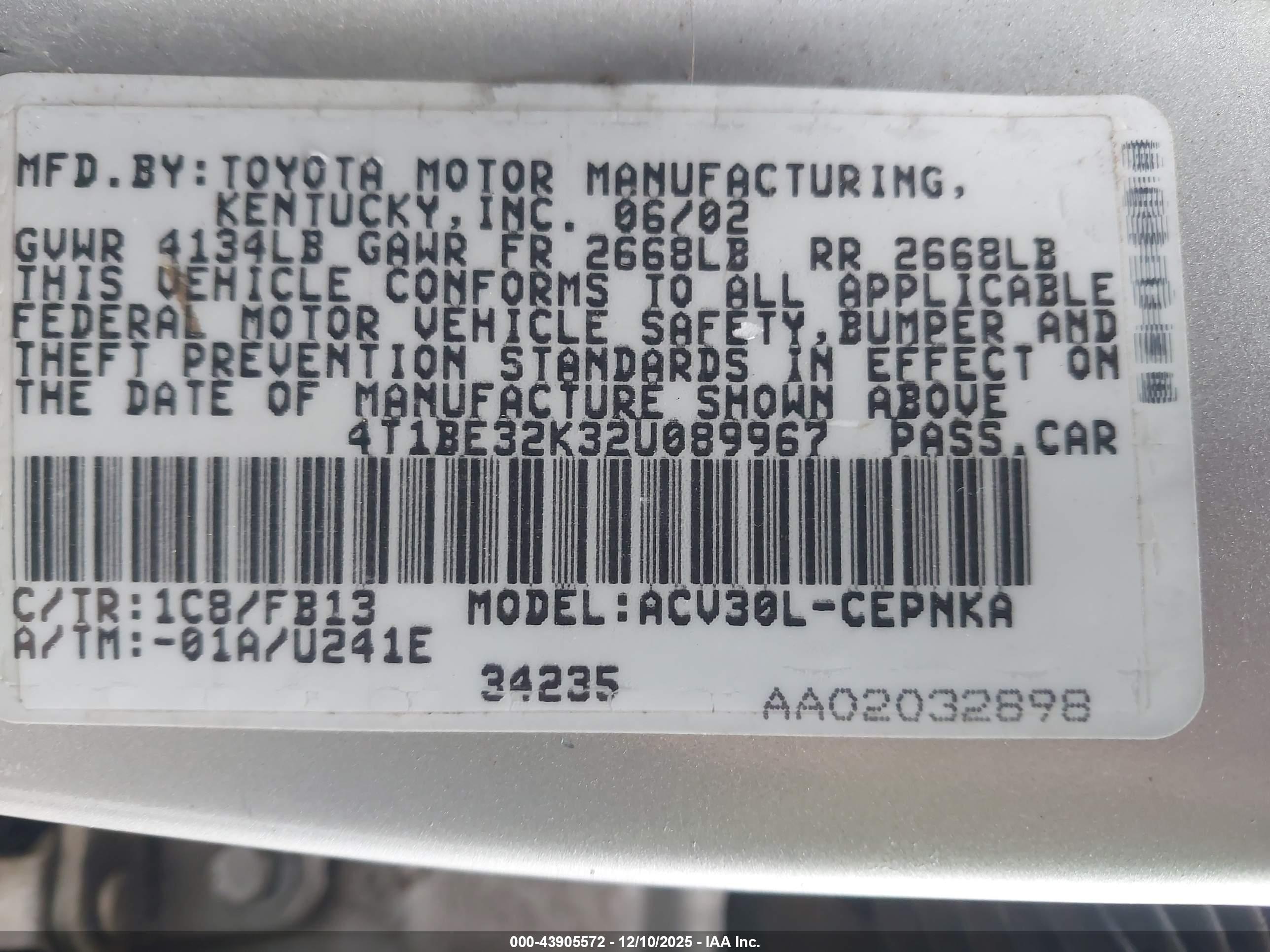 TOYOTA CAMRY image 9