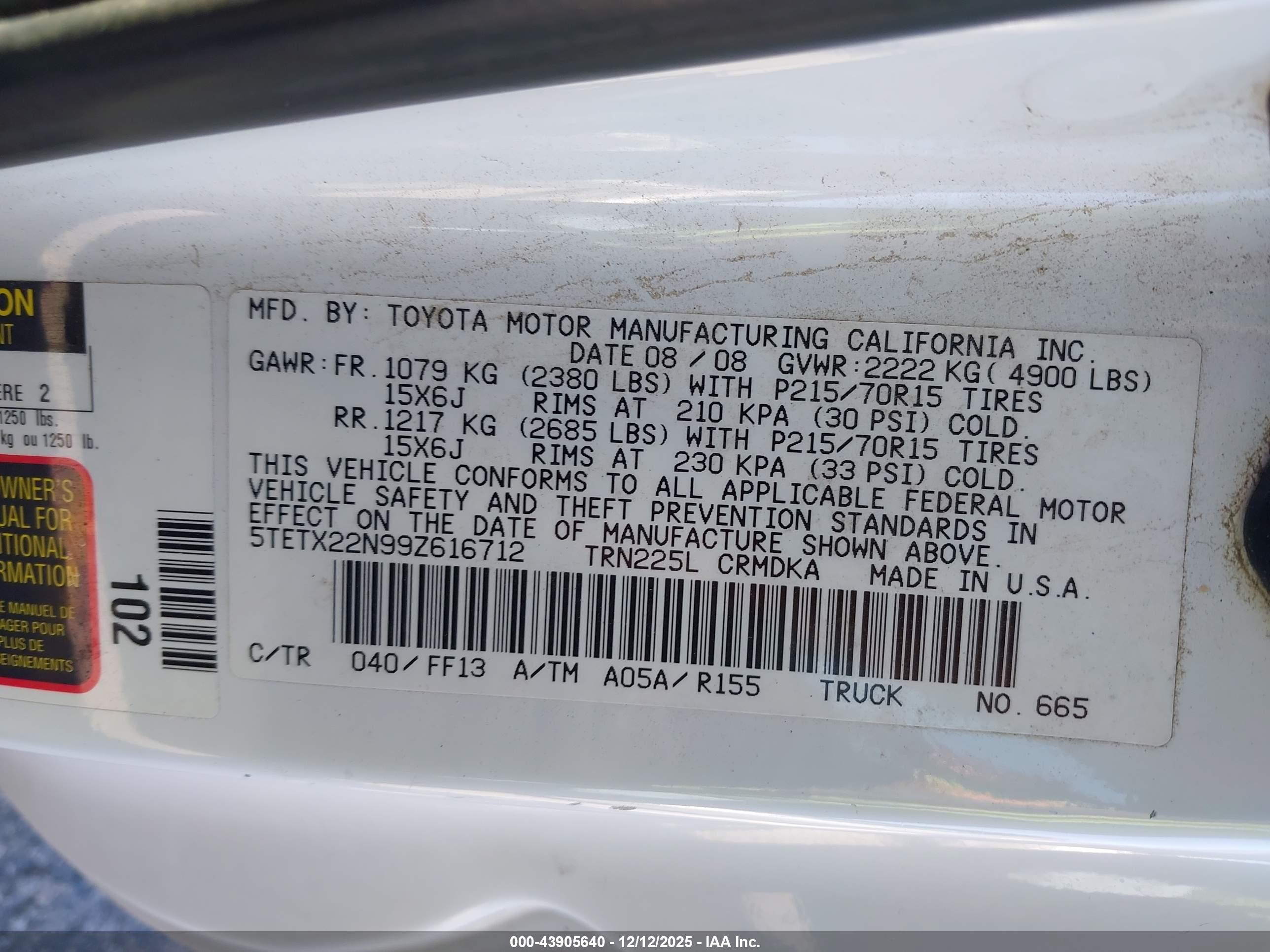 TOYOTA TACOMA image 9