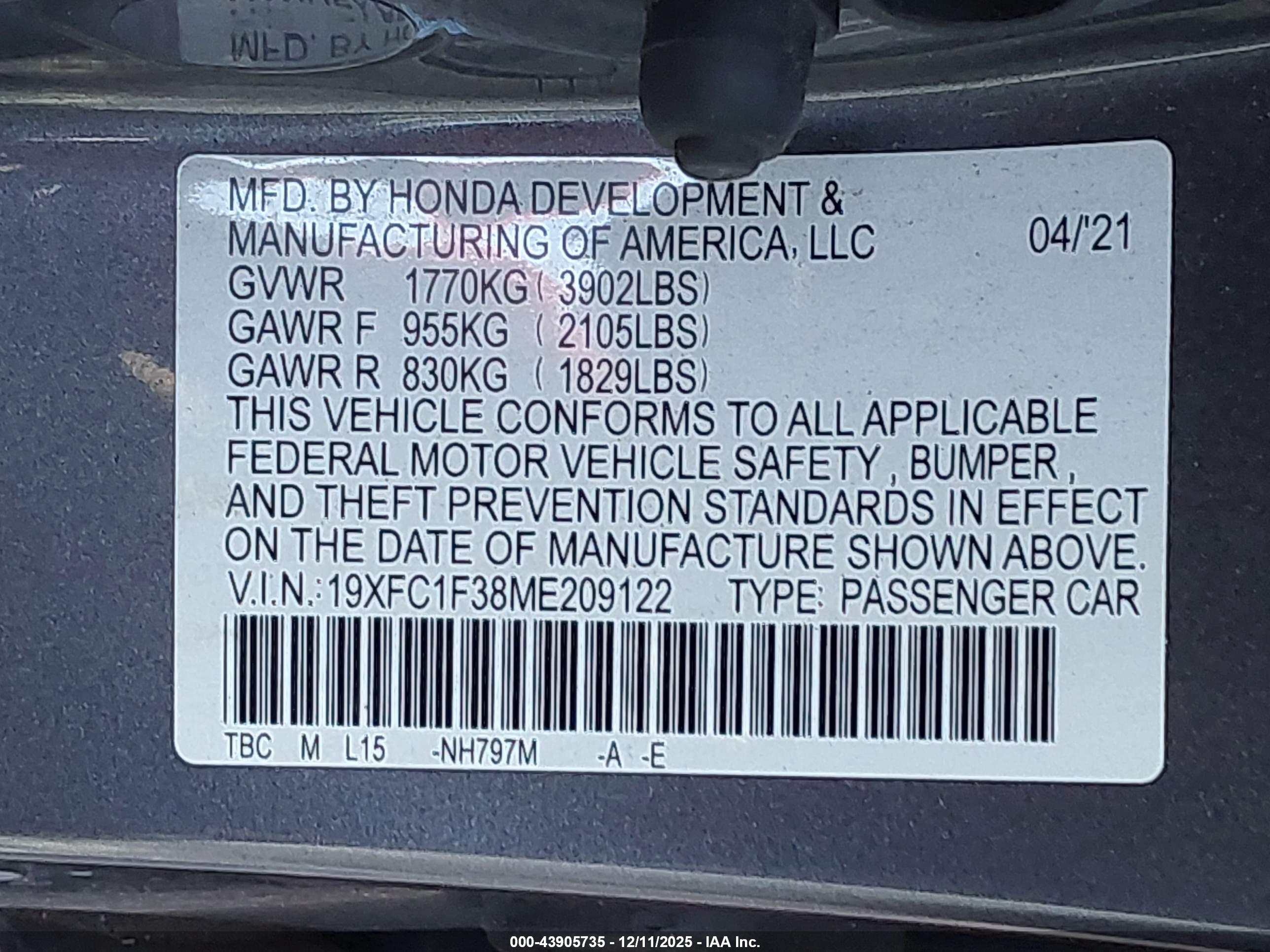 HONDA CIVIC image 9