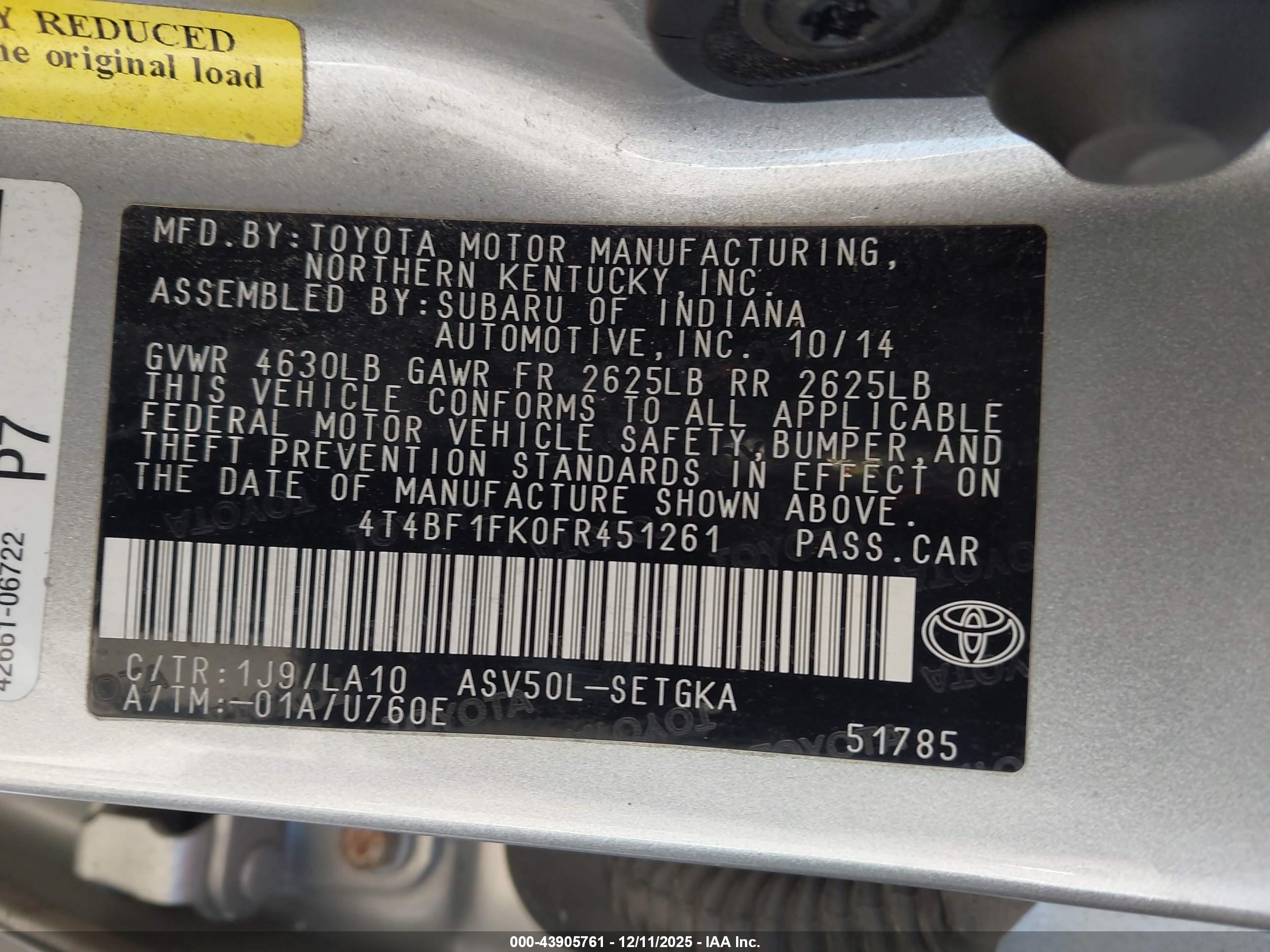 TOYOTA CAMRY image 9