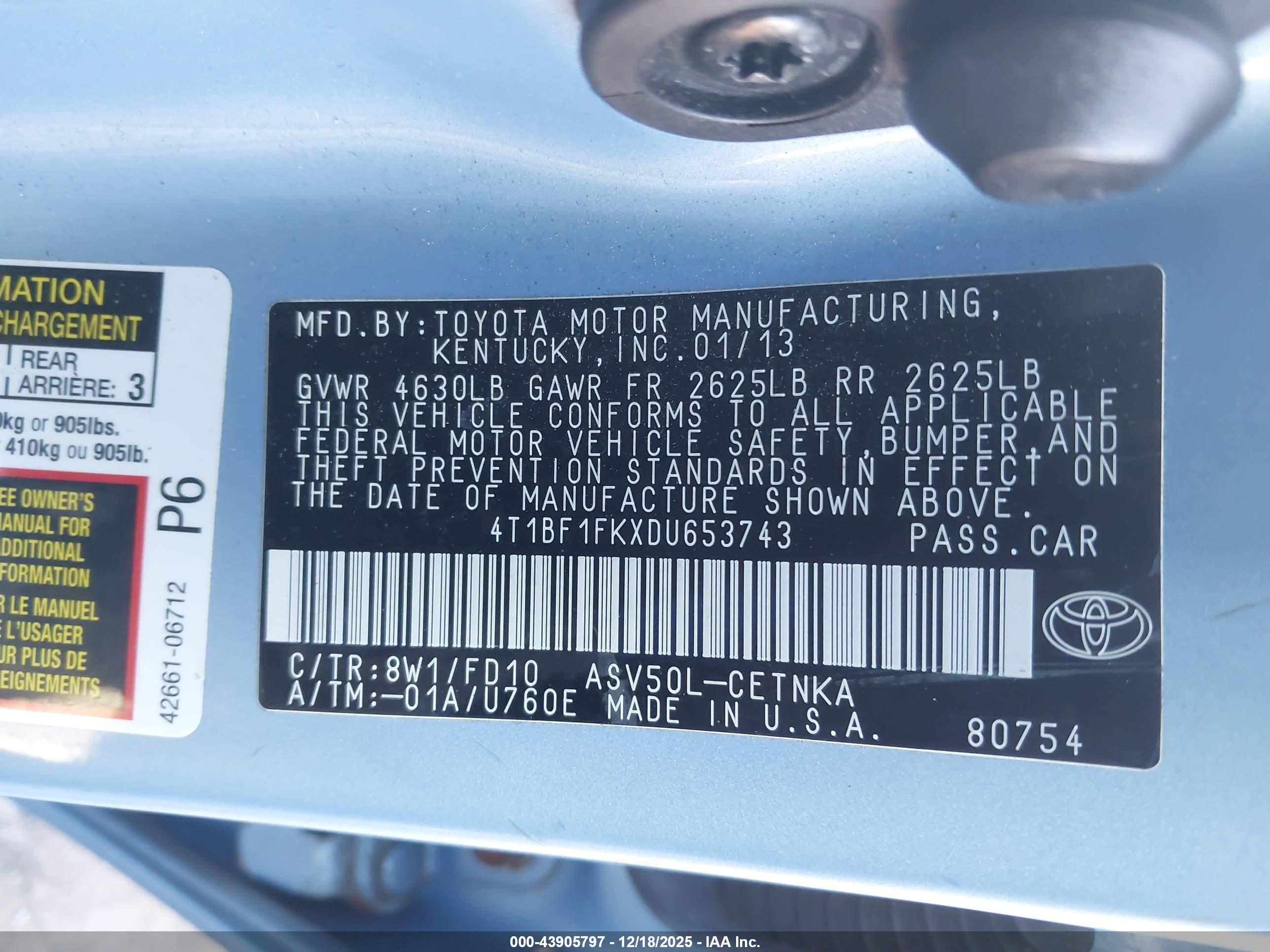 TOYOTA CAMRY image 9