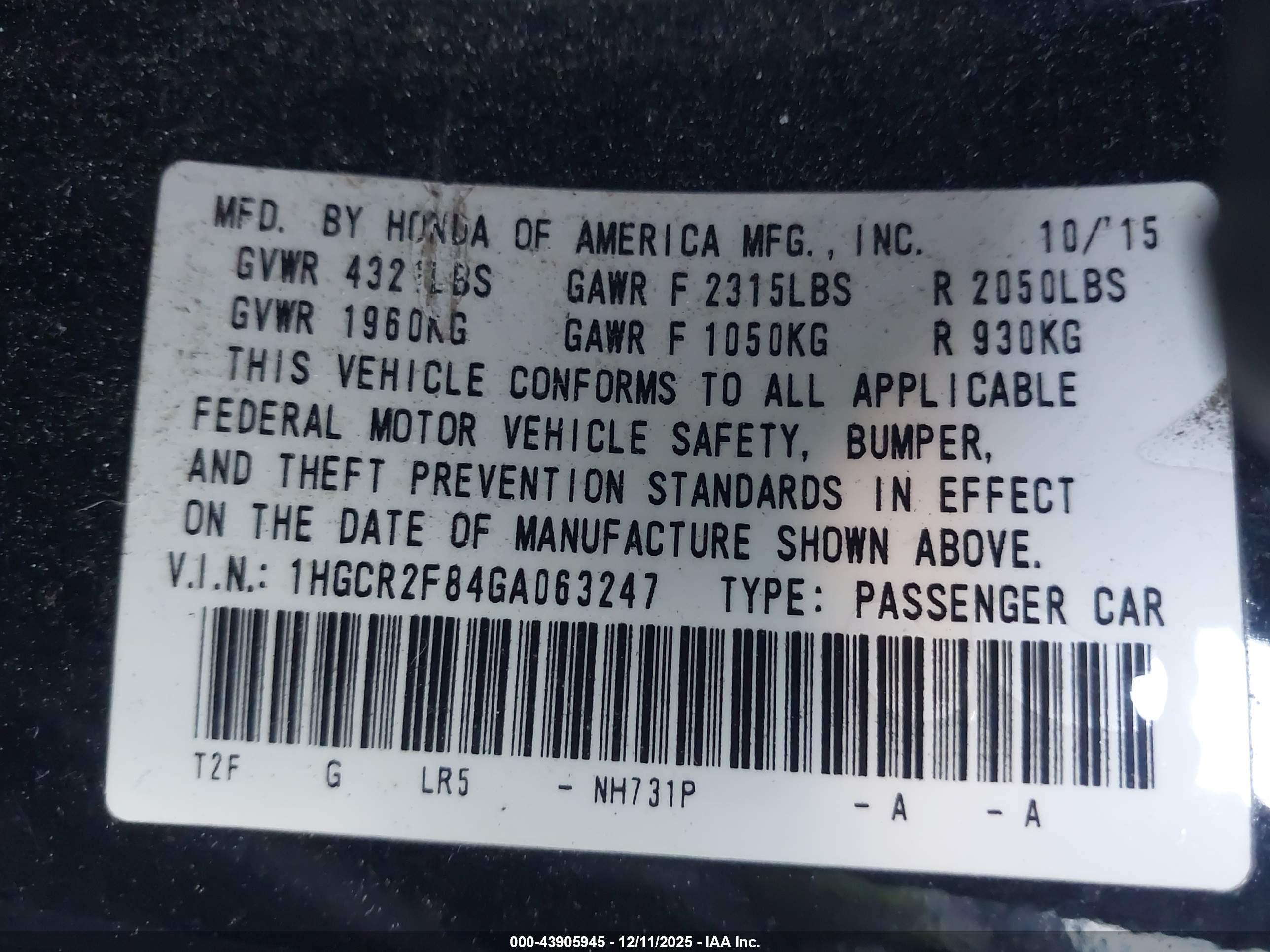HONDA ACCORD image 9