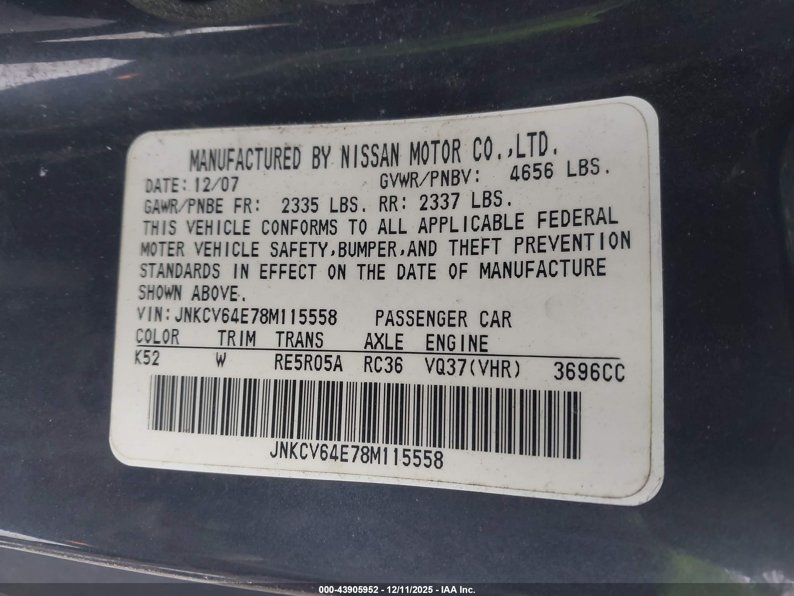INFINITI G37 image 9