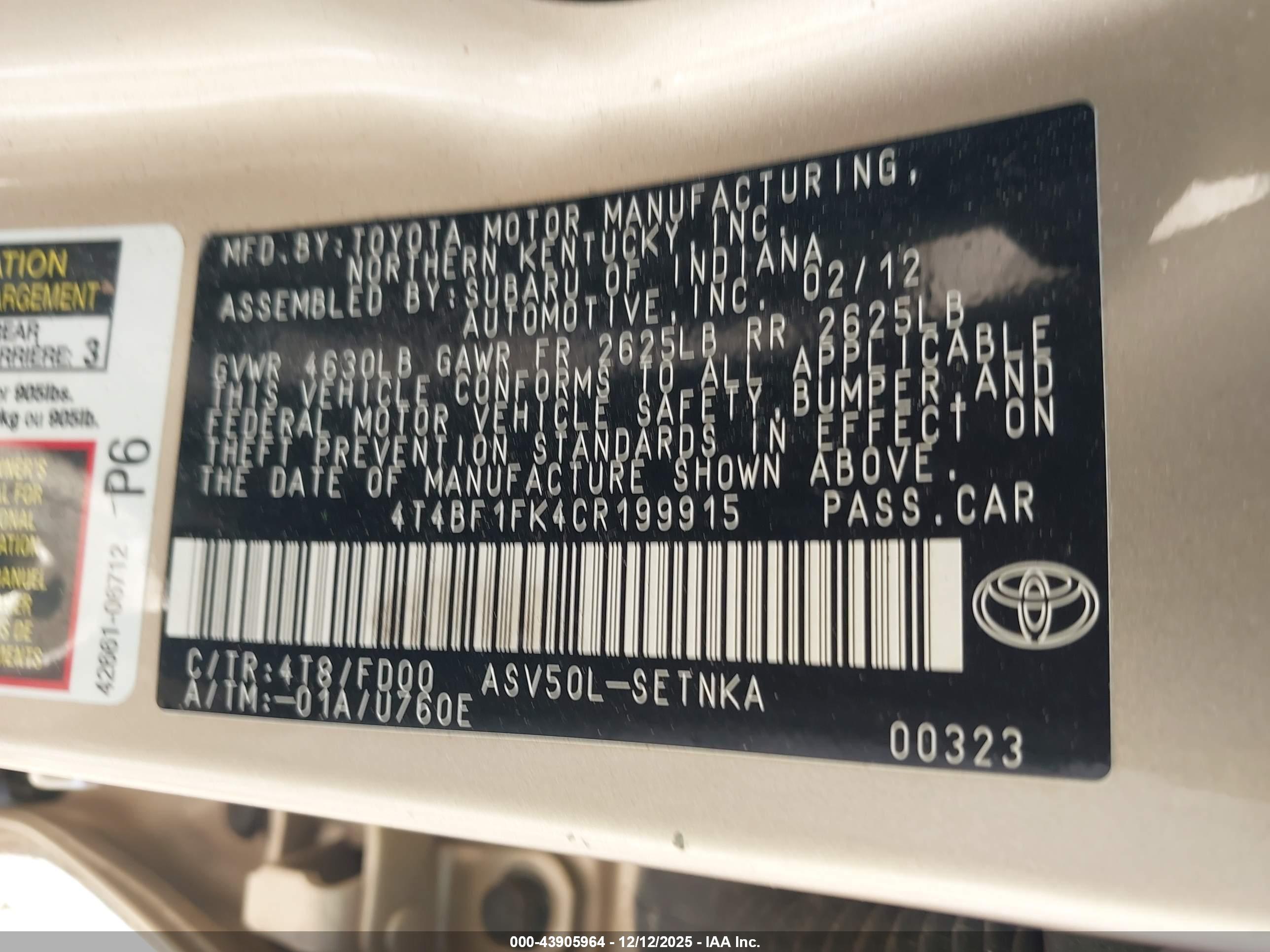 TOYOTA CAMRY image 9