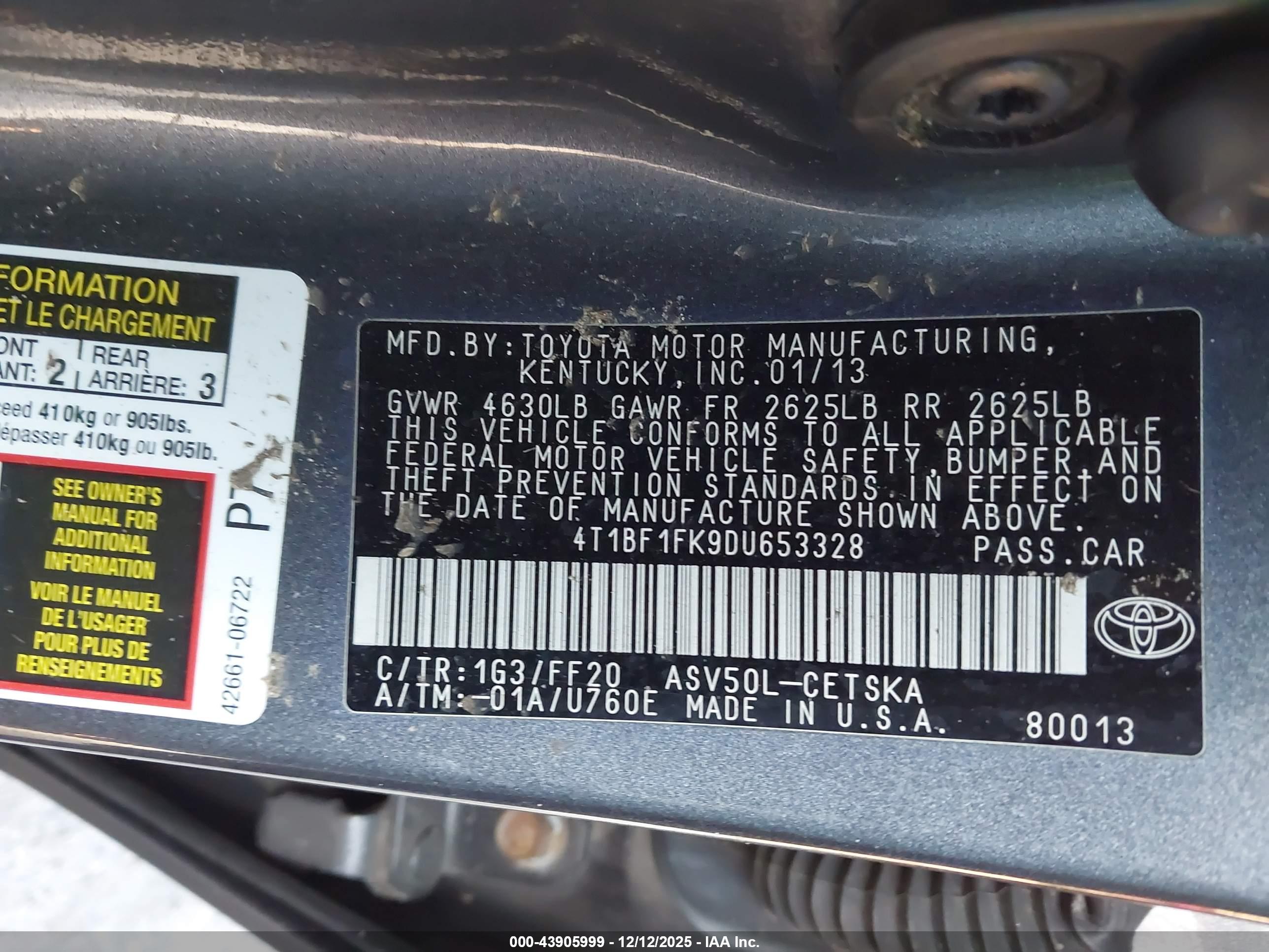 TOYOTA CAMRY image 9