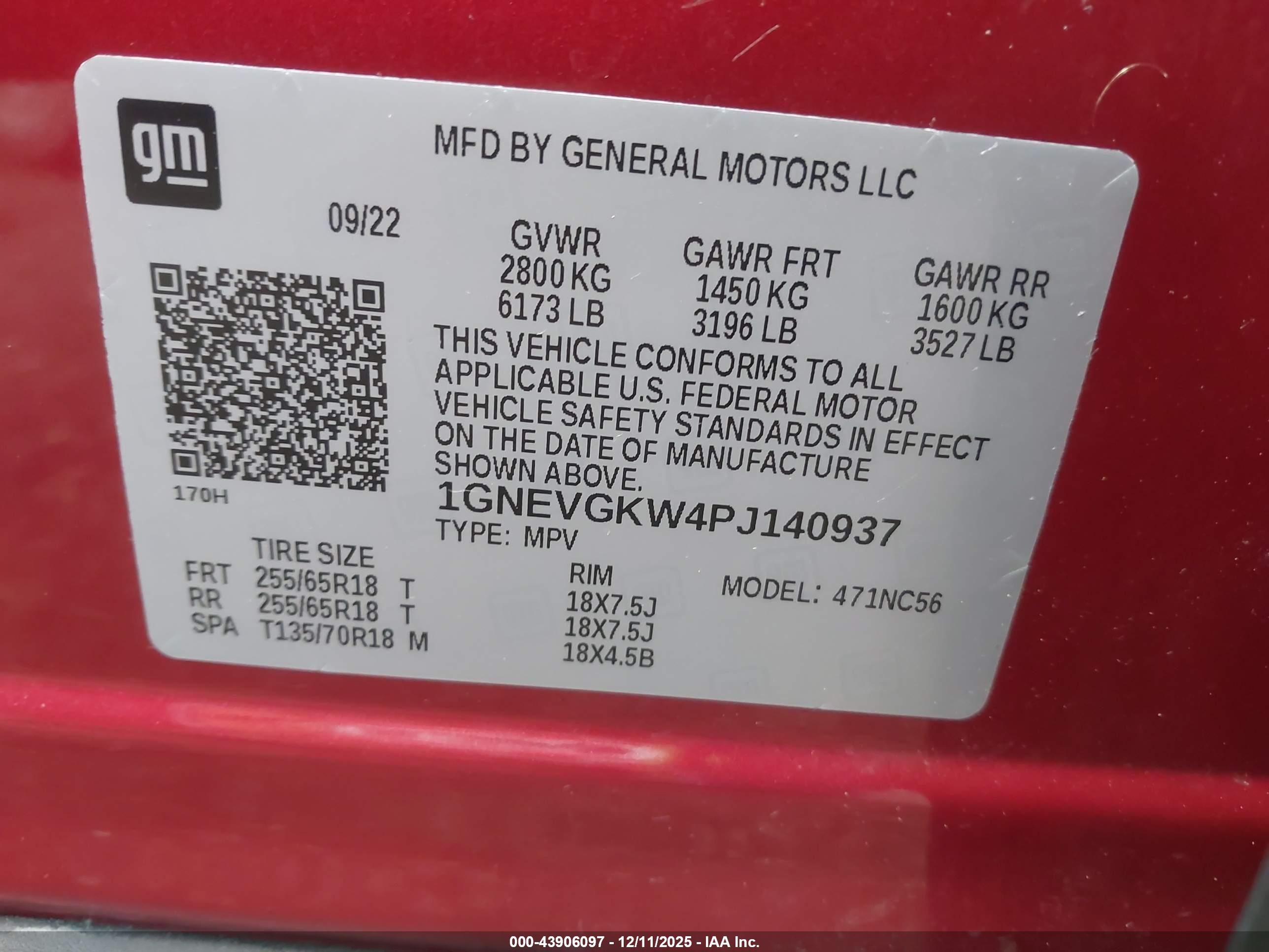 CHEVROLET TRAVERSE image 9